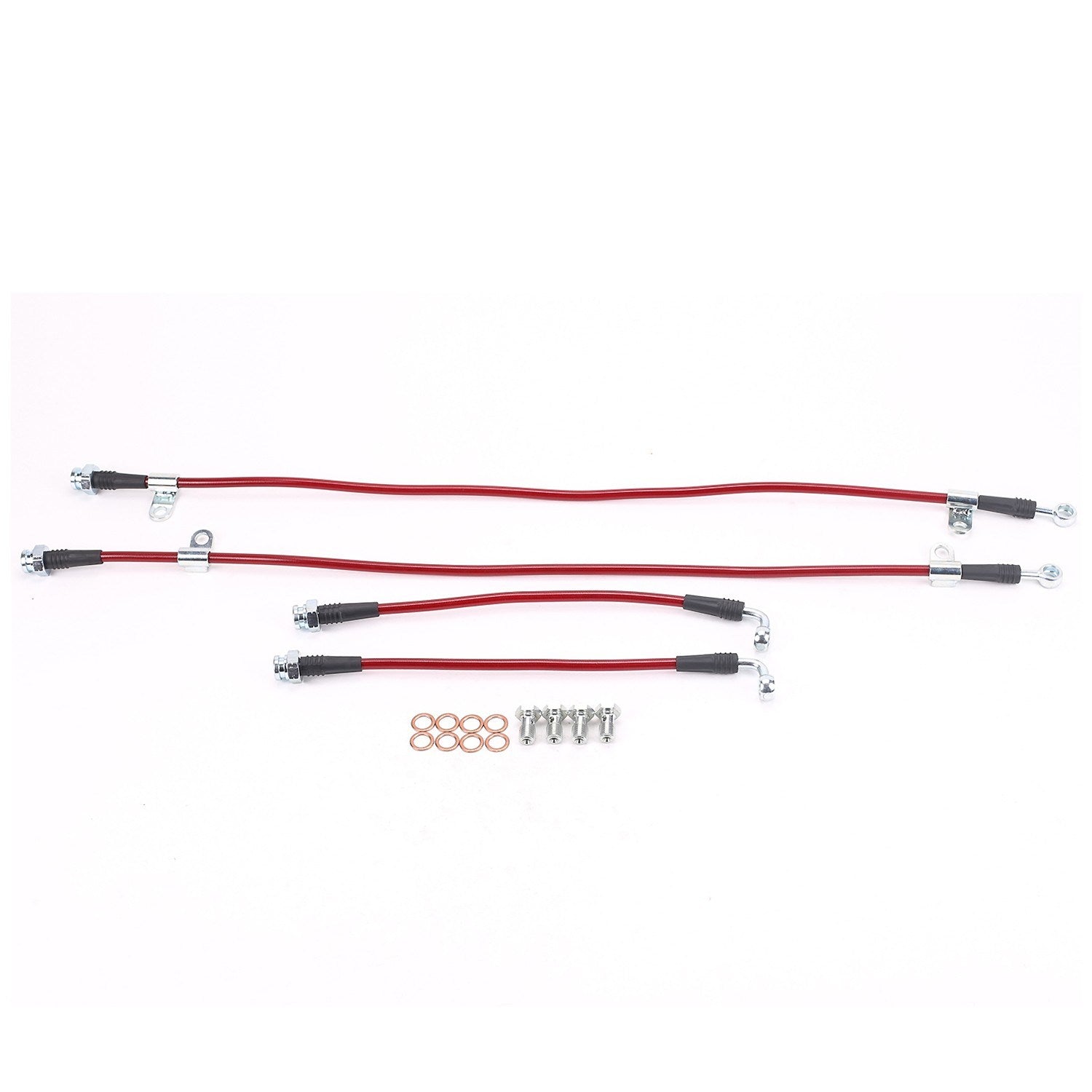 PowerStop Power Stop 03-07 Infiniti G35 Front & Rear SS Braided Brake Hose Kit BH00016