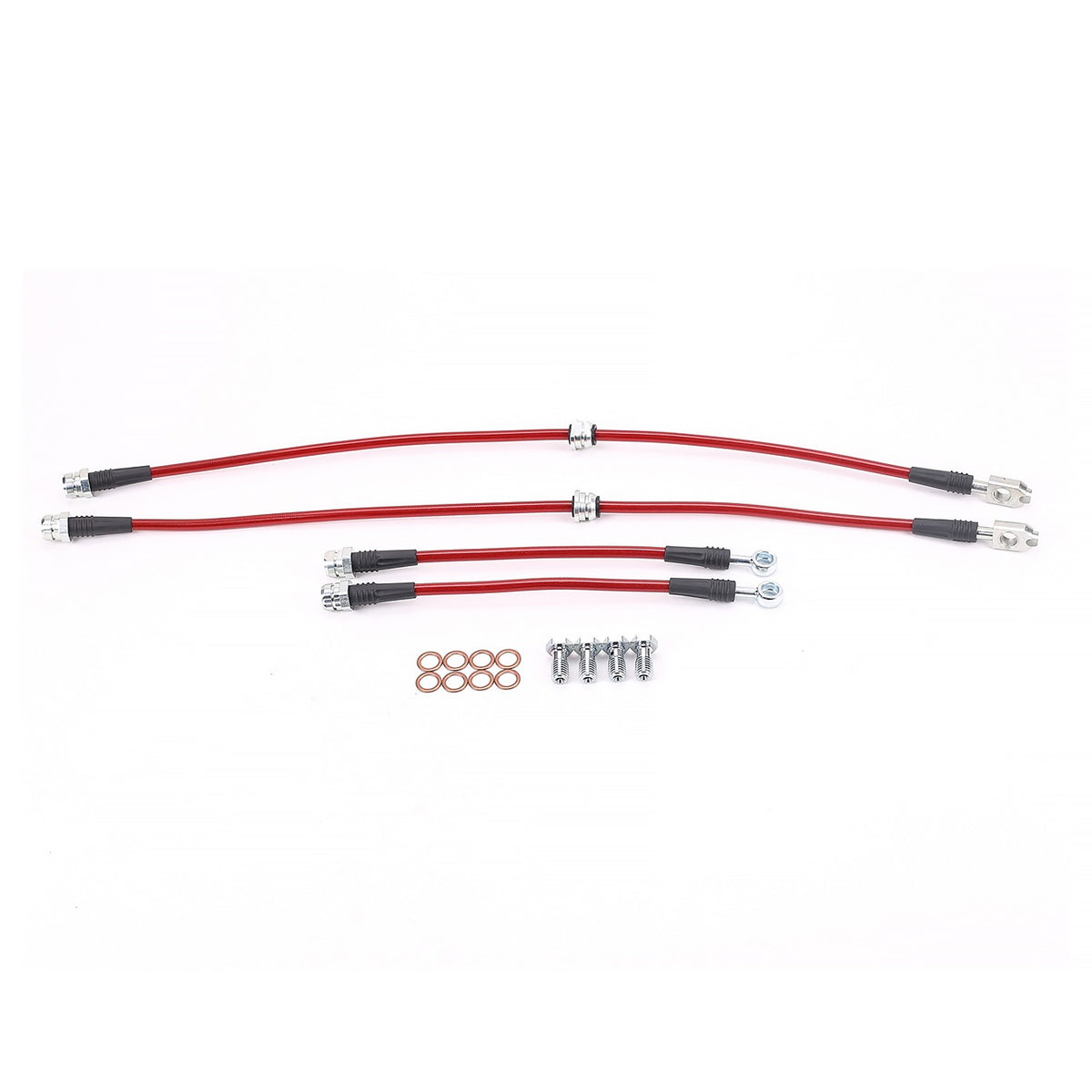 PowerStop Power Stop 10-13 Audi A3 Front & Rear SS Braided Brake Hose Kit BH00112