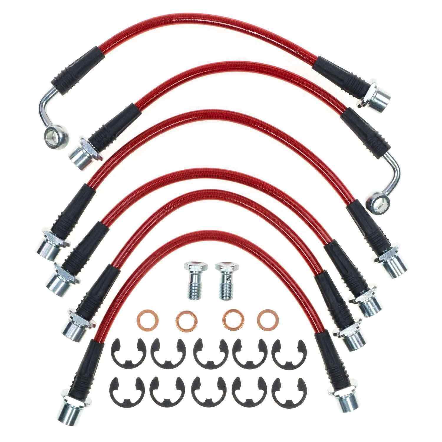 PowerStop Power Stop 05-13 Toyota 4Runner Front SS Braided Brake Hose Kit BH00133