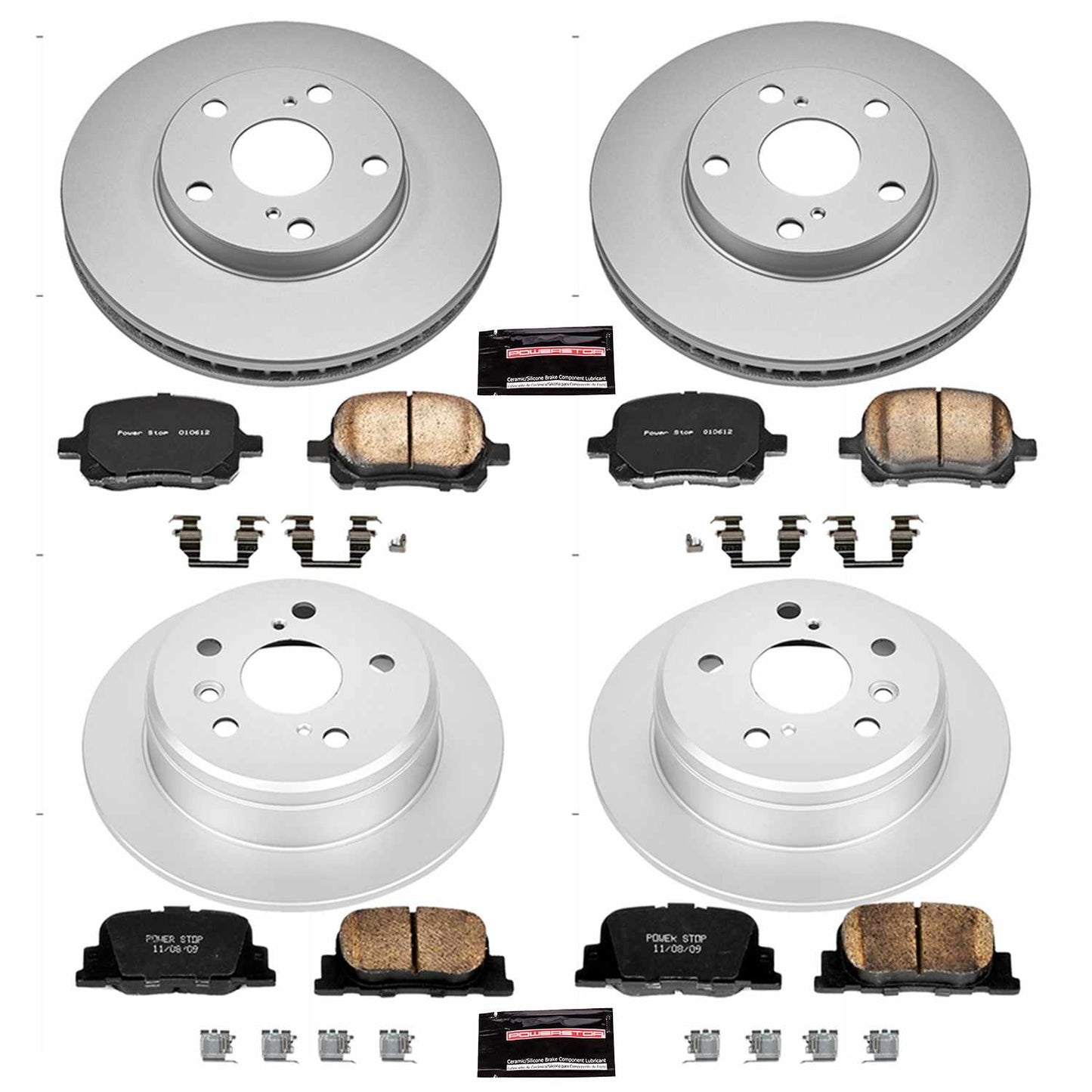 PowerStop Power Stop 00-01 Lexus ES300 Front & Rear Z17 Evolution Geomet Coated Brake Kit CRK1061