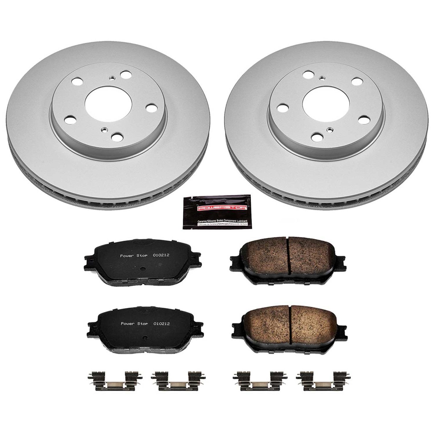 PowerStop Power Stop 02-06 Toyota Camry Front Z17 Evolution Geomet Coated Brake Kit CRK1064