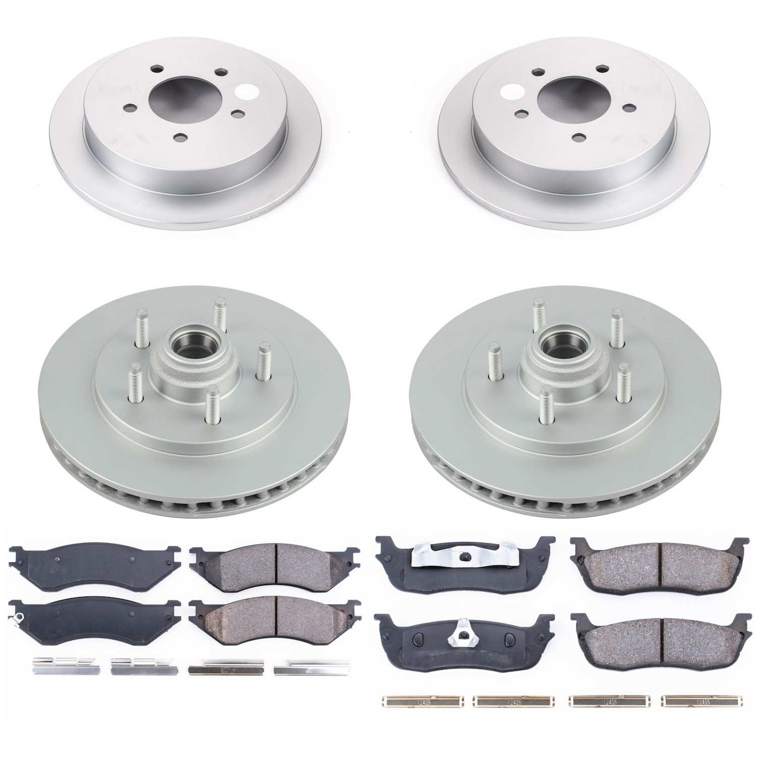PowerStop Power Stop 00-02 Ford Expedition Front & Rear Z17 Evolution Geomet Coated Brake Kit CRK1919