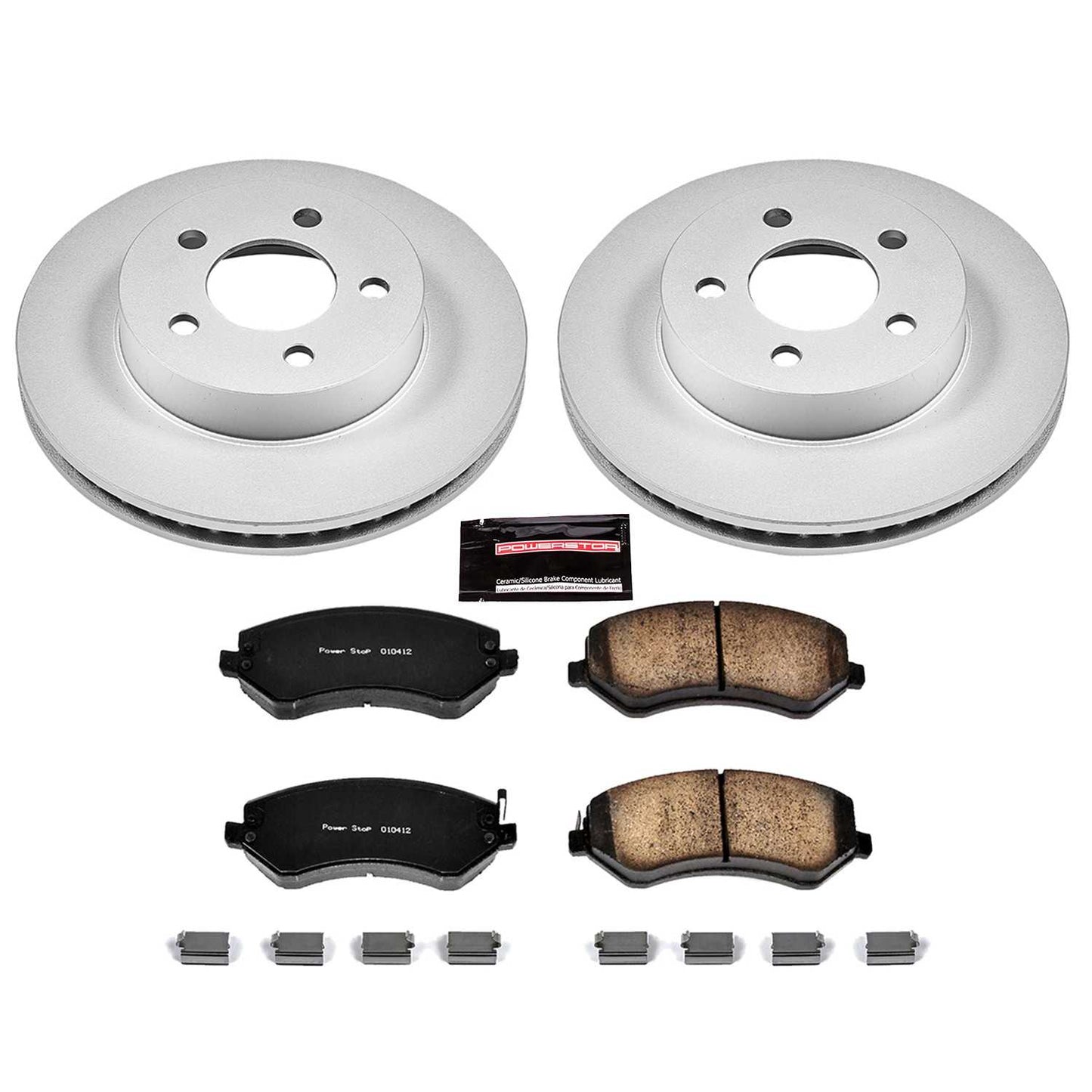 PowerStop Power Stop 02-07 Jeep Liberty Front Z17 Evolution Geomet Coated Brake Kit CRK2160