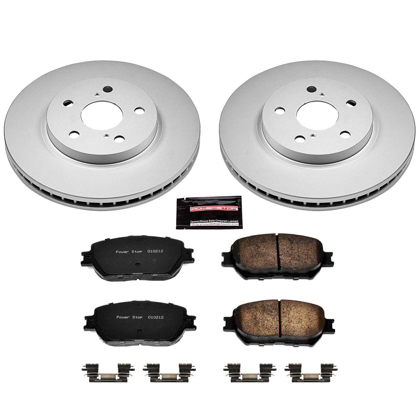 PowerStop Power Stop 2002 Toyota Camry Front Z17 Evolution Geomet Coated Brake Kit CRK2414