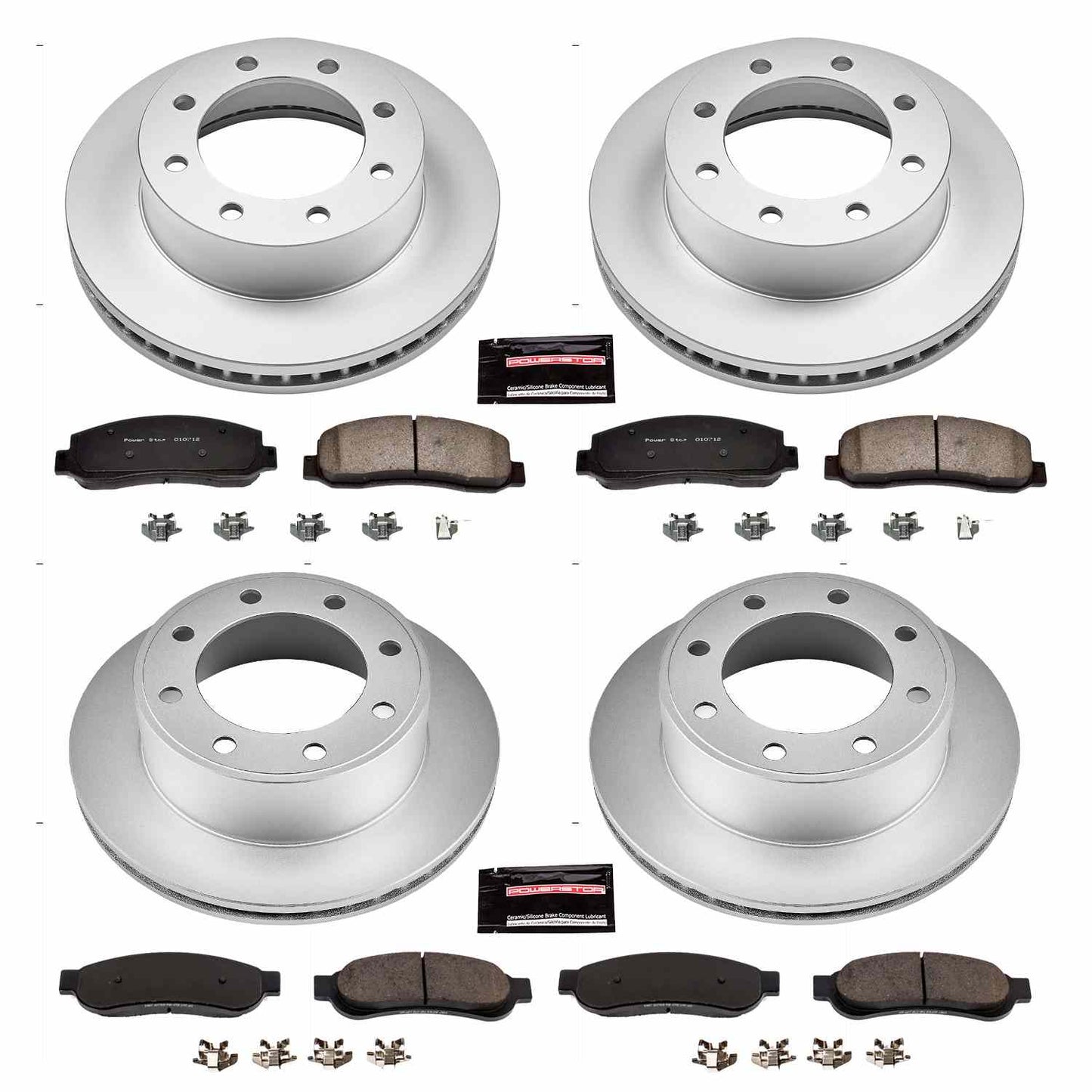PowerStop Power Stop 07-08 Ford F-250 Super Duty Front & Rear Z17 Evolution Geomet Coated Brake Kit CRK2895