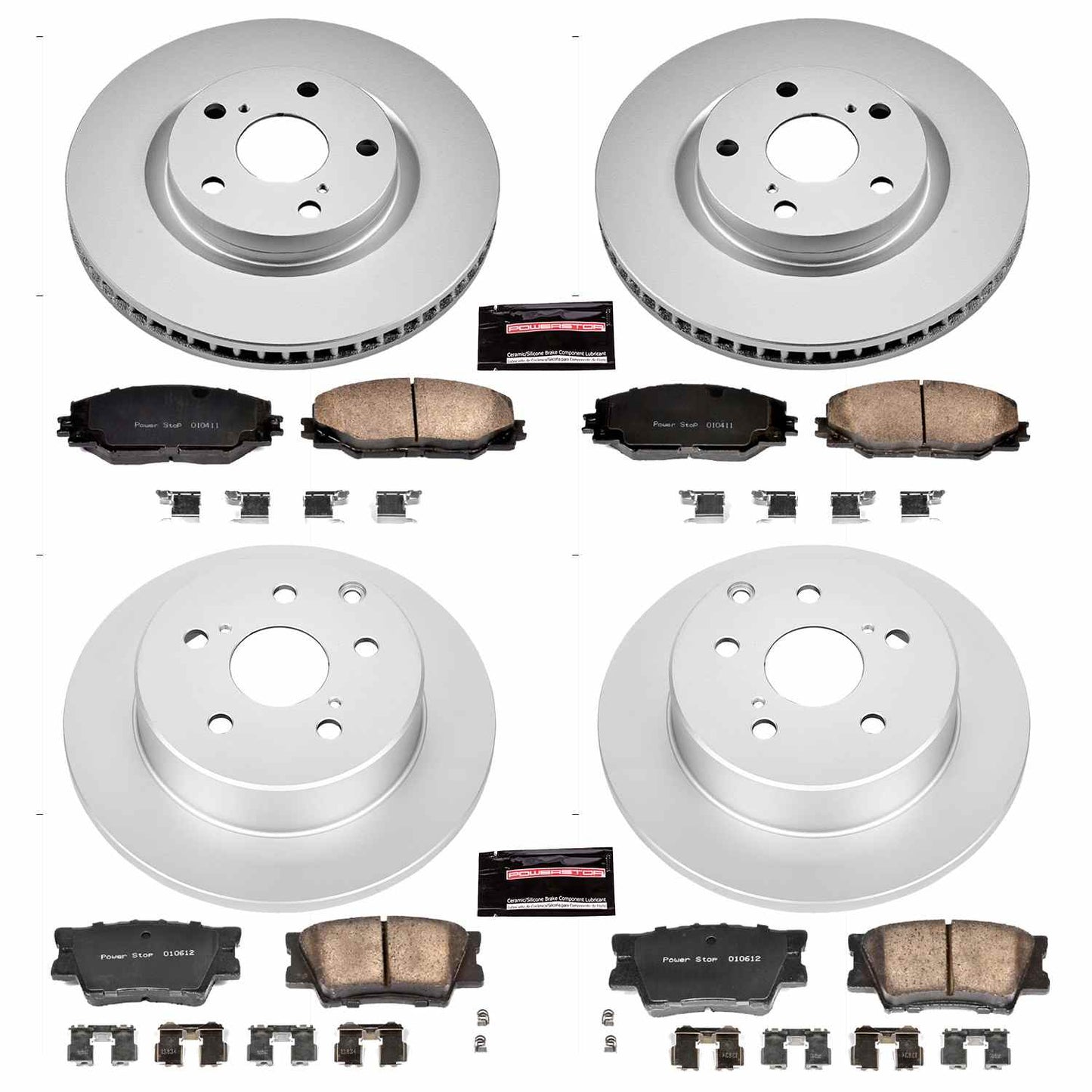 PowerStop Power Stop 06-18 Toyota RAV4 Front & Rear Z17 Evolution Geomet Coated Brake Kit CRK4101