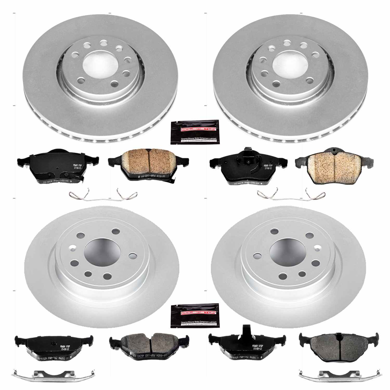 PowerStop Power Stop 00-01 Saab 9-5 Front & Rear Z23 Evolution Sport Coated Brake Kit CRK4372