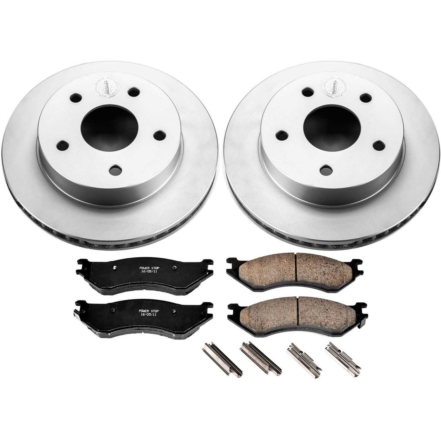 PowerStop Power Stop 00-01 Dodge Ram 1500 Front Z17 Evolution Geomet Coated Brake Kit CRK5143