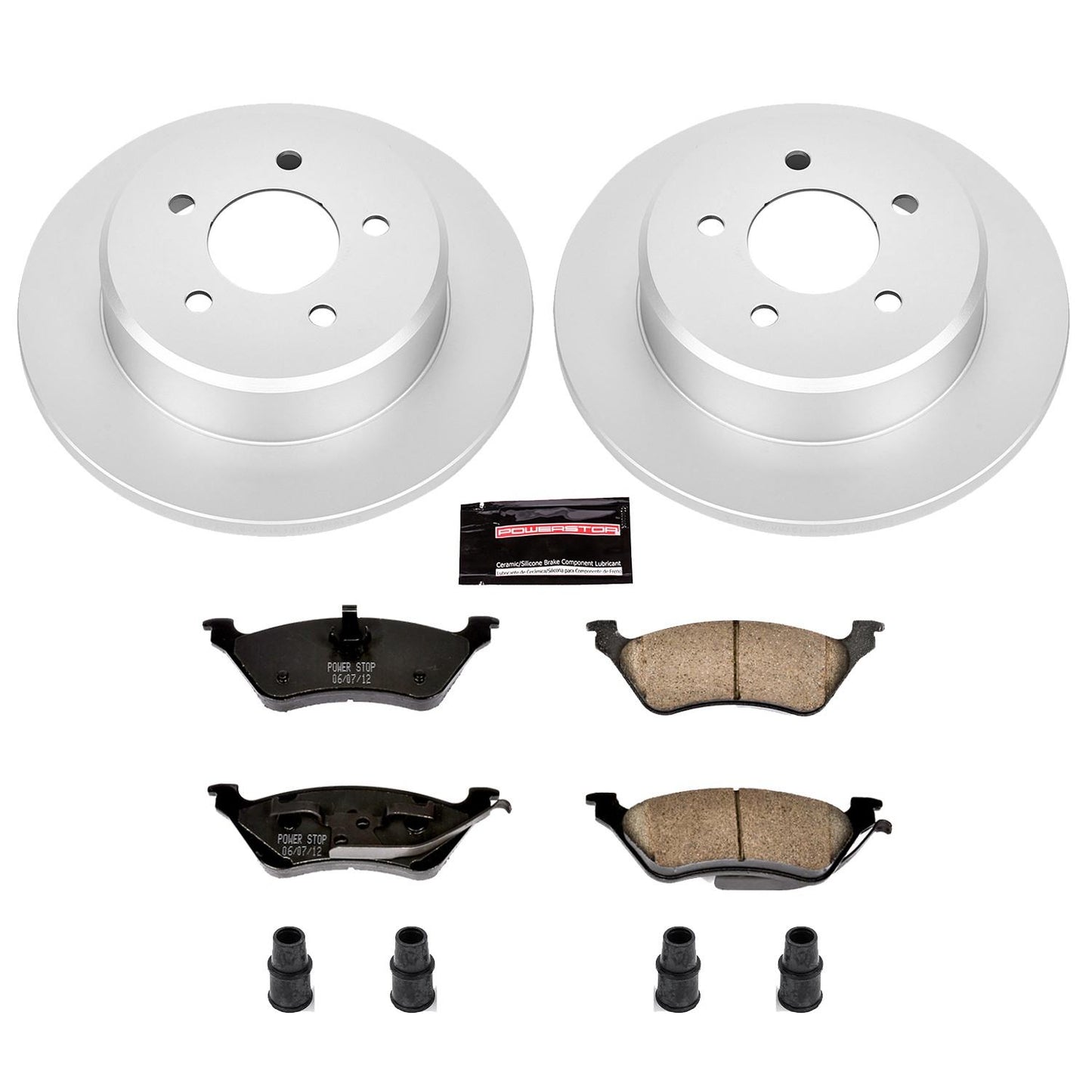 PowerStop Power Stop 01-07 Chrysler Town & Country Rear Z17 Evolution Geomet Coated Brake Kit CRK5248