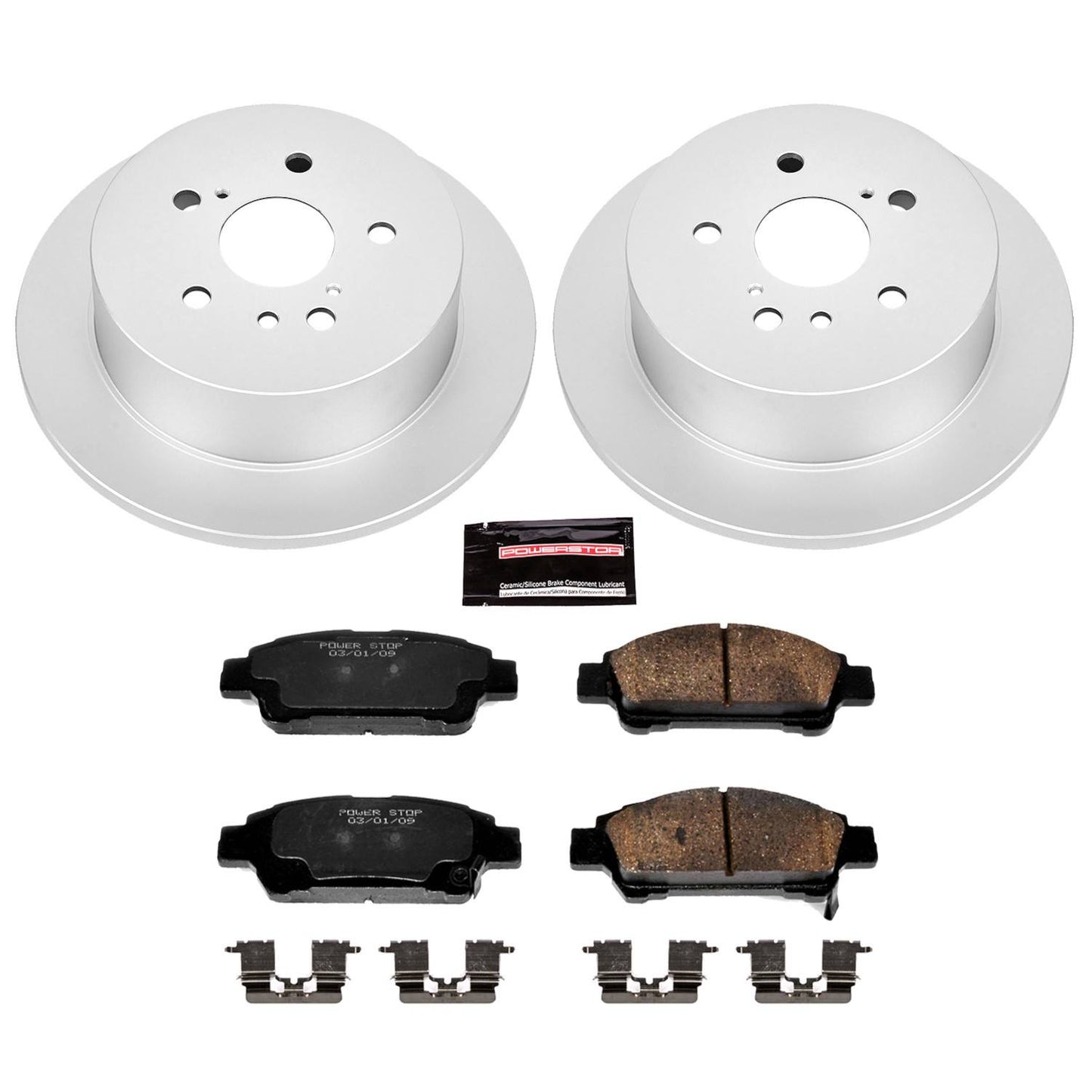 PowerStop Power Stop 04-10 Toyota Sienna Rear Z17 Evolution Geomet Coated Brake Kit CRK5498