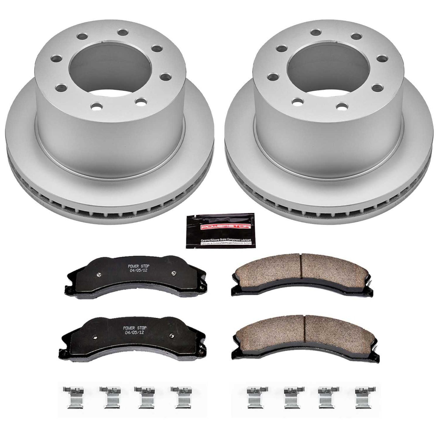 PowerStop Power Stop 11-19 Chevrolet Silverado 3500 HD Rear Z17 Evolution Geomet Coated Brake Kit CRK5562