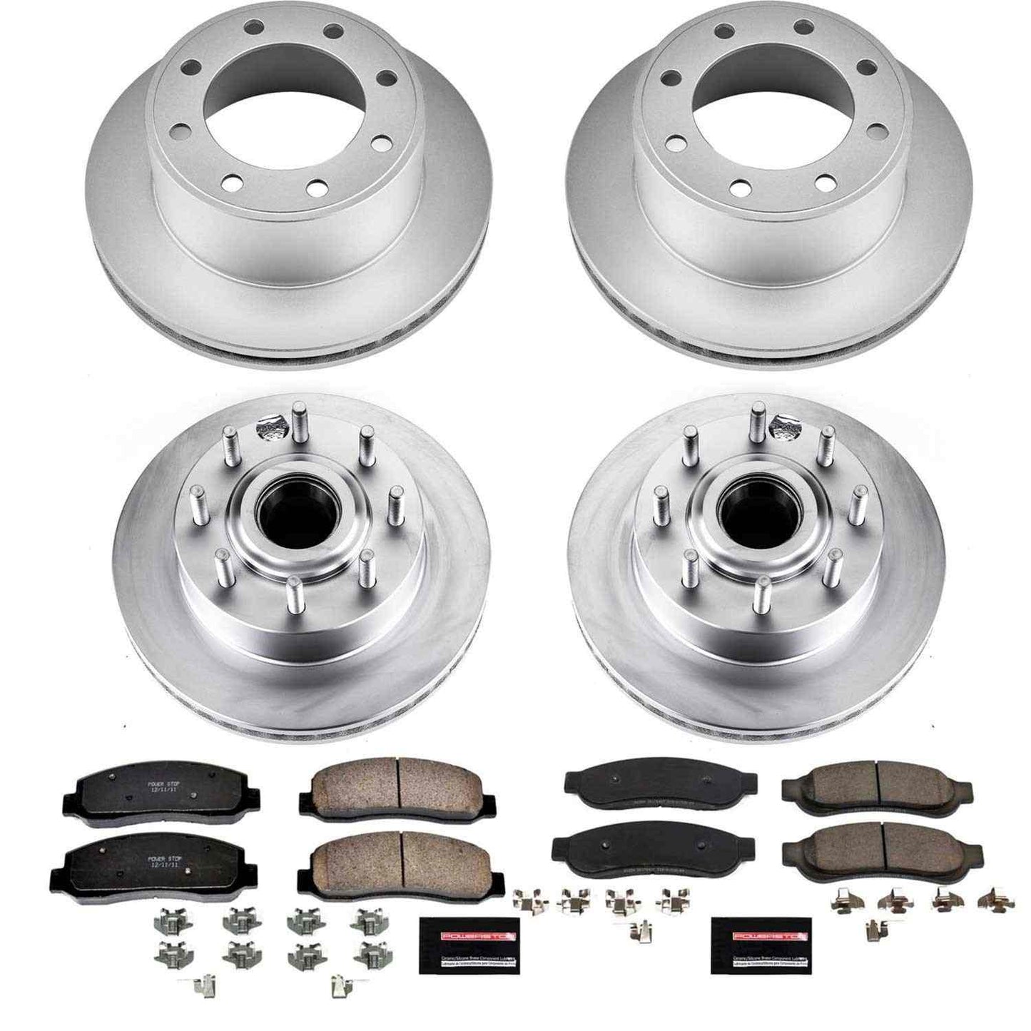 PowerStop Power Stop 10-11 Ford F-250 Super Duty Front & Rear Z17 Evolution Geomet Coated Brake Kit CRK5590