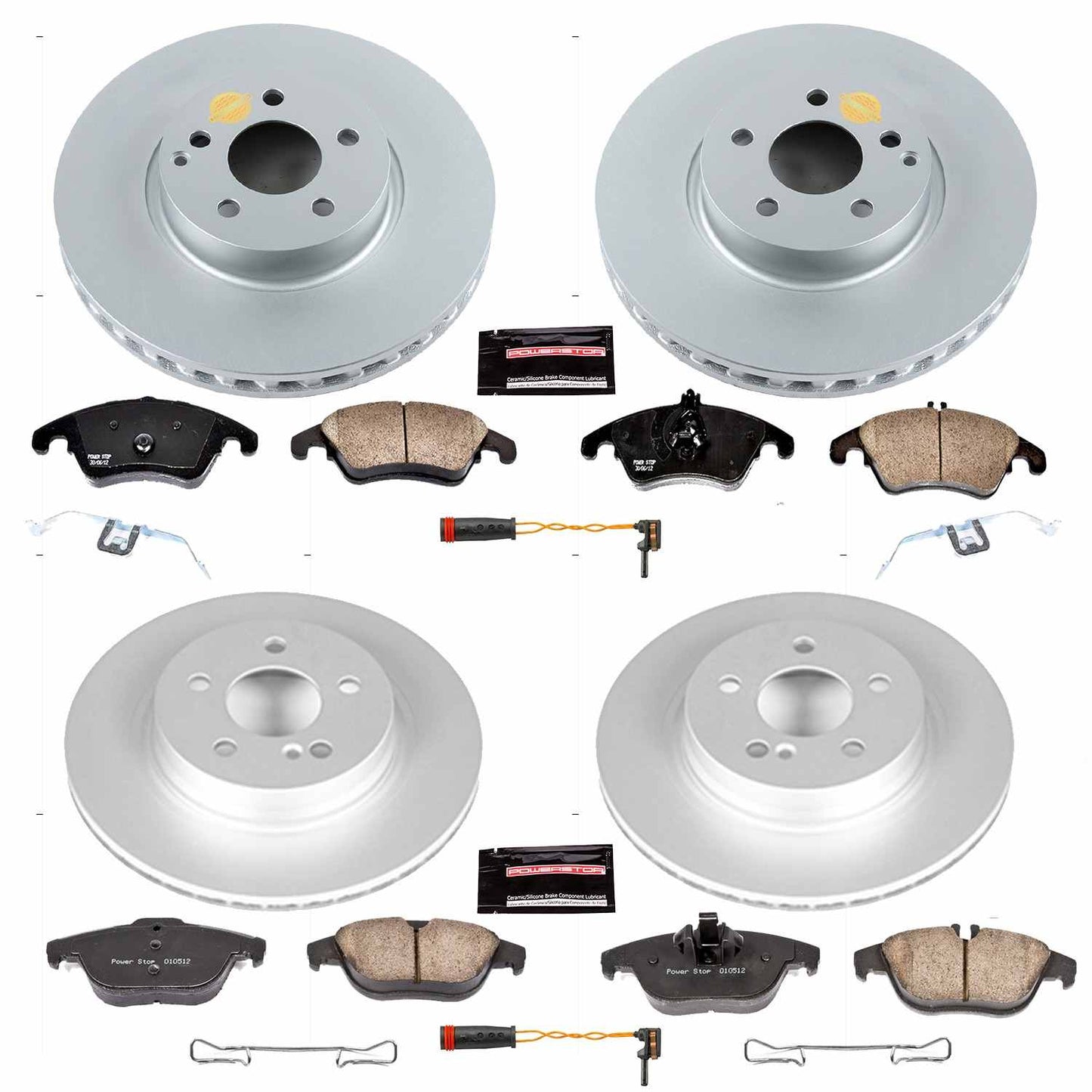 PowerStop Power Stop 13-14 Mercedes-Benz C300 Front & Rear Z23 Evolution Sport Coated Brake Kit CRK5793