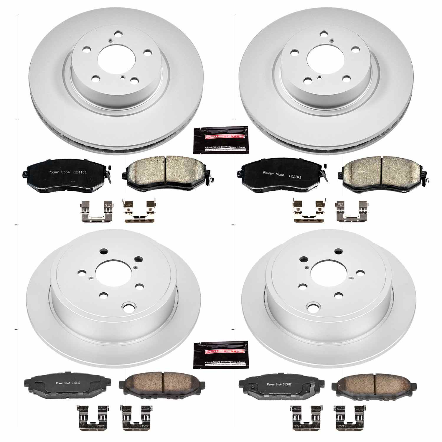 PowerStop Power Stop 13-16 Subaru BRZ Front & Rear Z17 Evolution Geomet Coated Brake Kit CRK6112