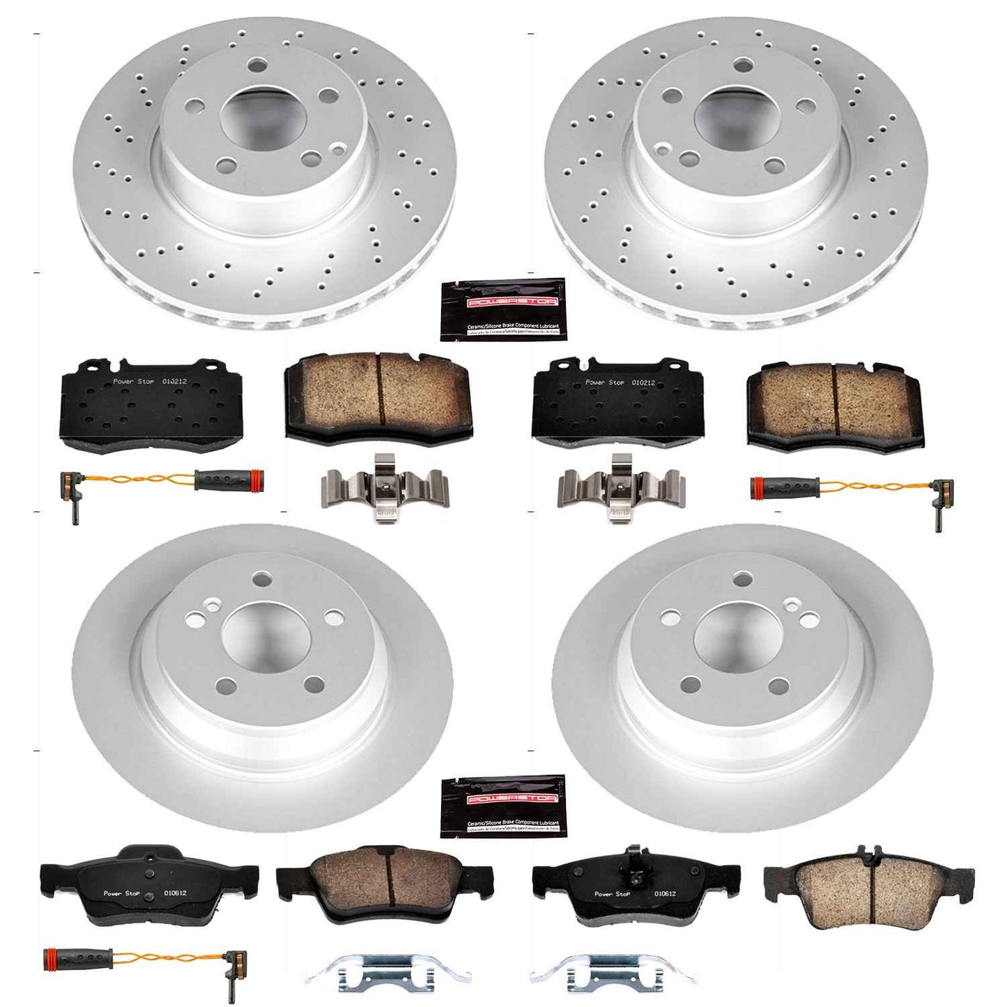 PowerStop Power Stop 03-06 Mercedes-Benz CL500 Front & Rear Z23 Evolution Sport Coated Brake Kit CRK6229