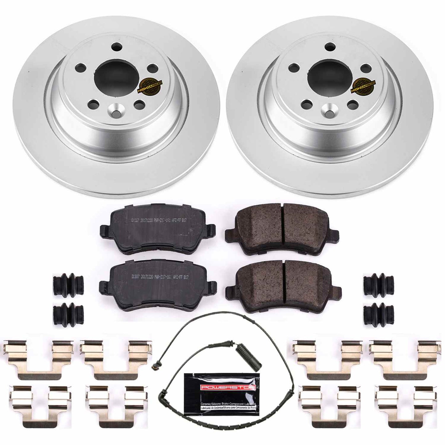 PowerStop Power Stop 12-15 Land Rover Range Rover Evoque Rear Z23 Evolution Sport Coated Brake Kit CRK6293