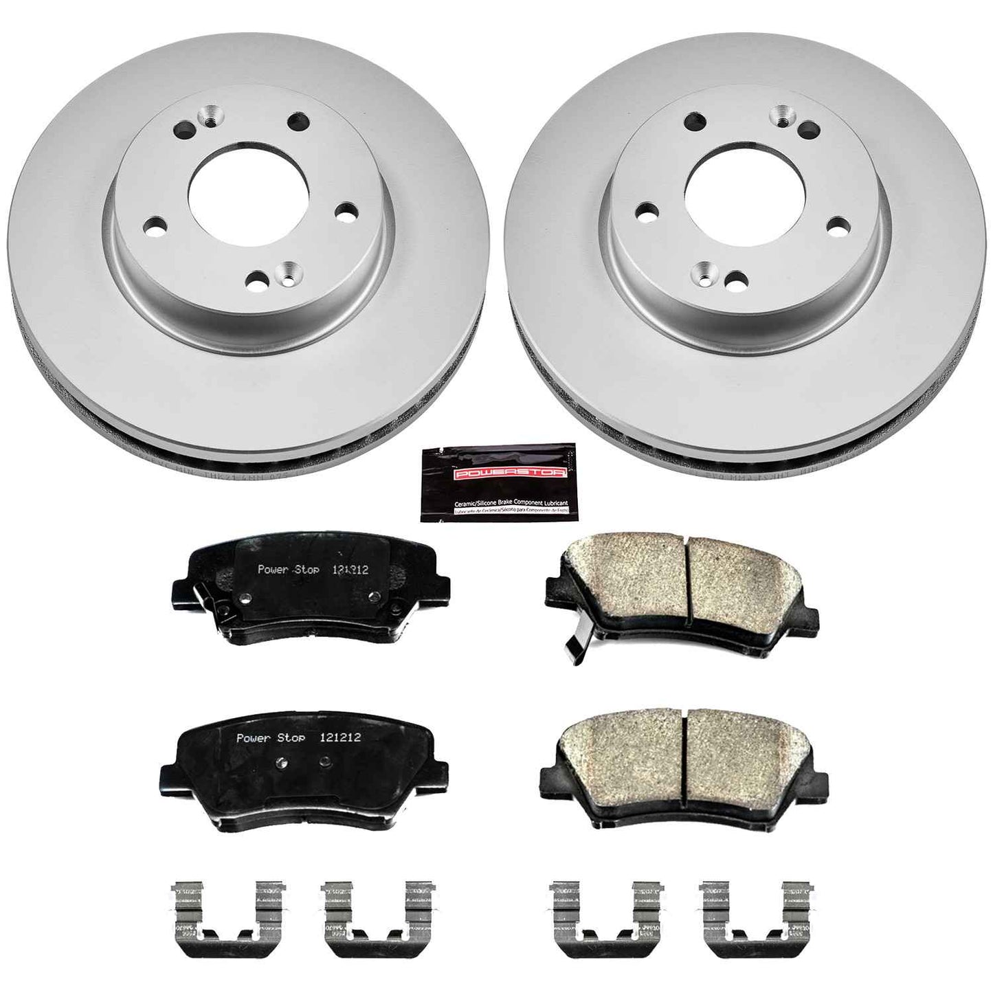 PowerStop Power Stop 11-16 Hyundai Elantra Front Z17 Evolution Geomet Coated Brake Kit CRK6503