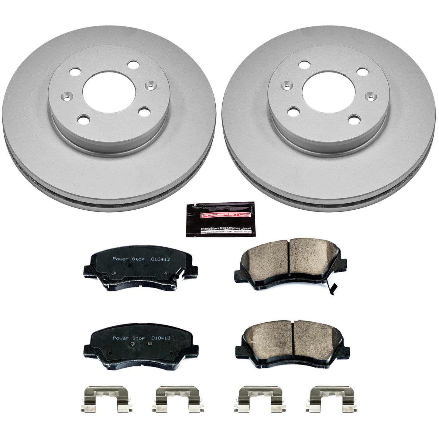 PowerStop Power Stop 12-18 Hyundai Accent Front Z17 Evolution Geomet Coated Brake Kit CRK6508
