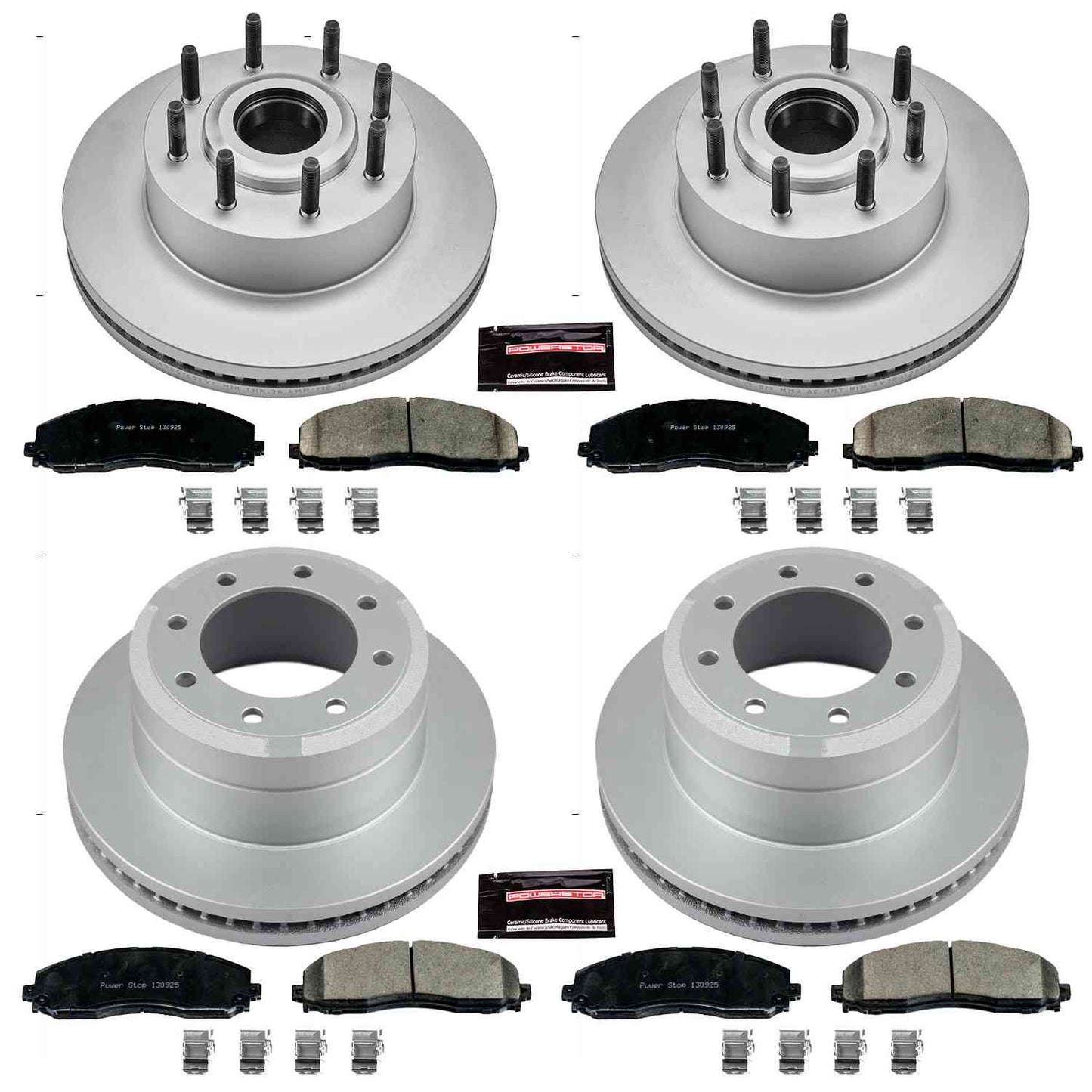 PowerStop Power Stop 12-19 Ford F-250 Super Duty Front & Rear Z17 Evolution Geomet Coated Brake Kit CRK6820
