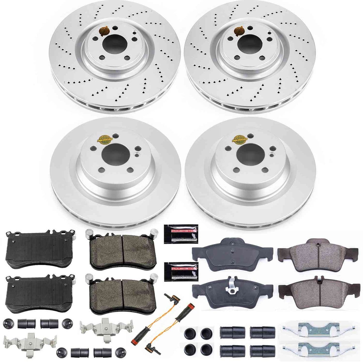PowerStop Power Stop 12-18 Mercedes-Benz CLS550 Front & Rear Z23 Evolution Sport Coated Brake Kit CRK6885