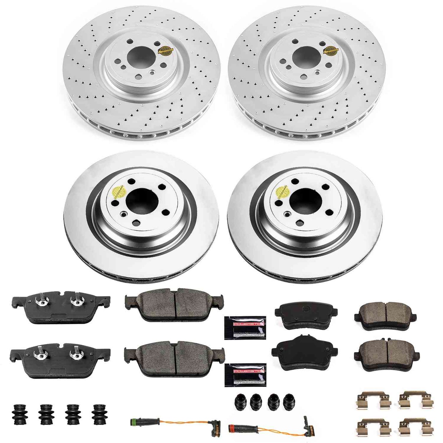 PowerStop Power Stop 2016 Mercedes-Benz GLE450 AMG Front & Rear Z23 Evolution Sport Coated Brake Kit CRK7442