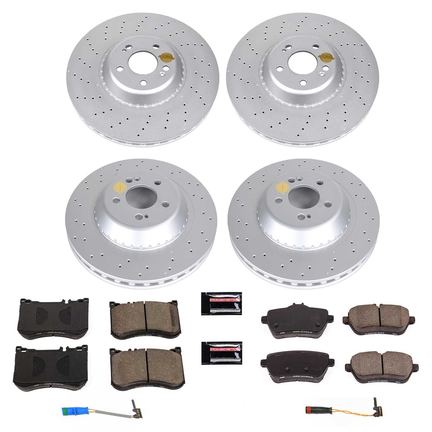 PowerStop Power Stop 15-17 Mercedes-Benz S550e Front & Rear Z23 Evolution Sport Coated Brake Kit CRK8102