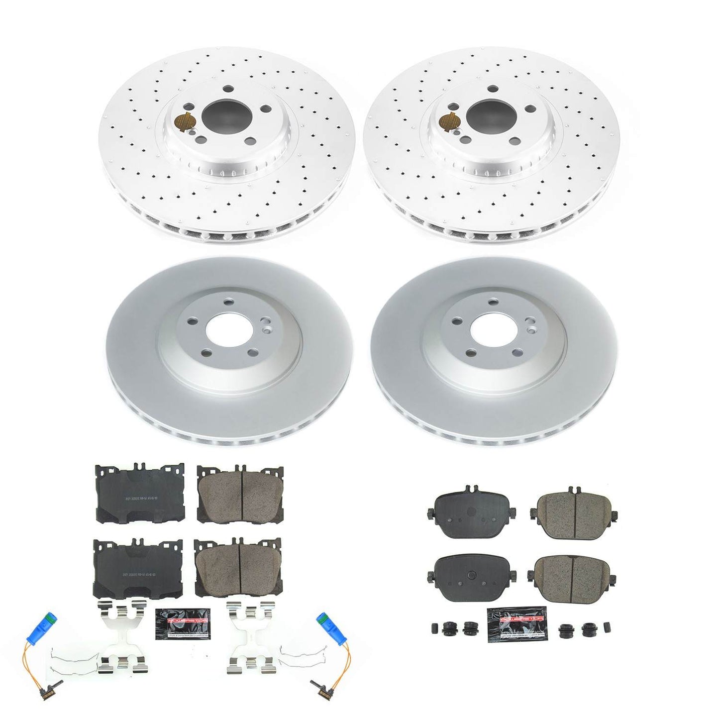 Power Stop 17-18 Mercedes-Benz E43 AMG Front & Rear Z17 Evolution Geomet Coated Brake Kit CRK8106