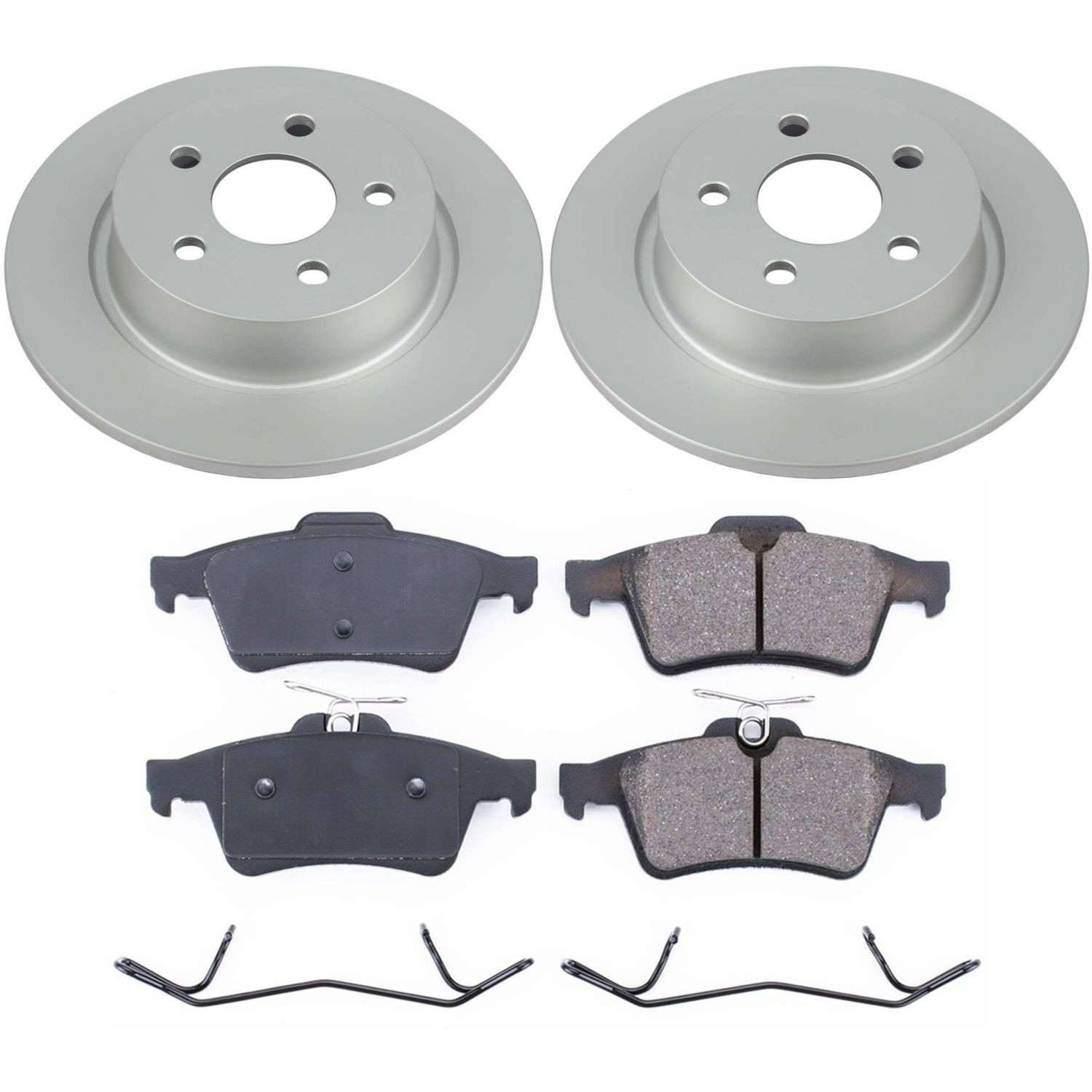 Power Stop 18-19 Ford Transit Connect Rear Z17 Evolution Geomet Coated Brake Kit CRK8176
