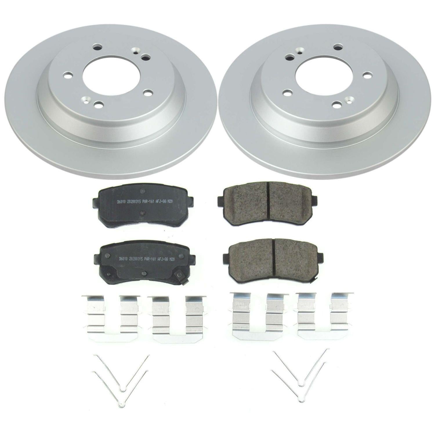 Power Stop 18-20 Hyundai Kona Rear Z17 Evolution Geomet Coated Brake Kit CRK8307