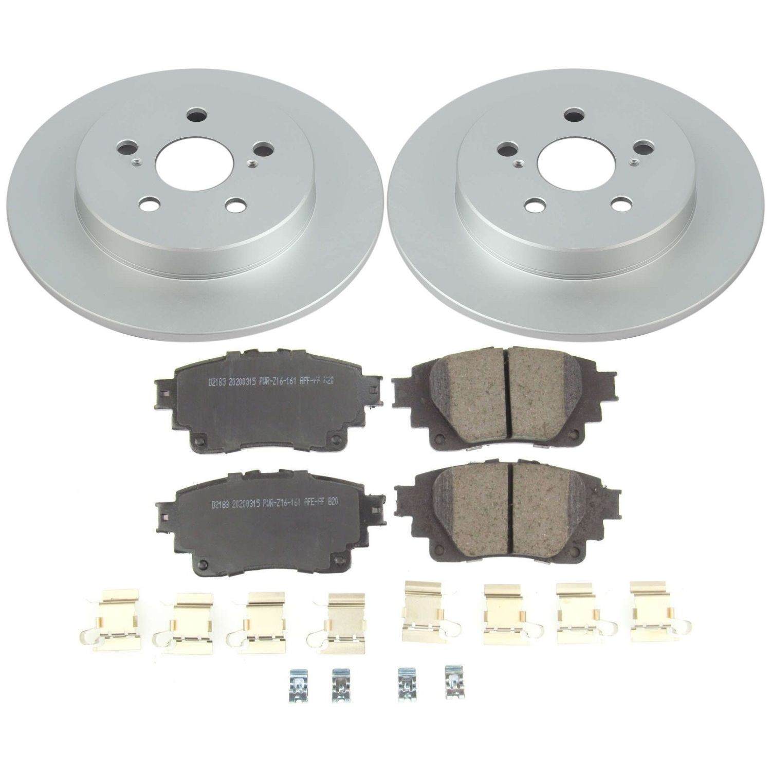 Power Stop 2019 Toyota Corolla Rear Z17 Evolution Geomet Coated Brake Kit CRK8336