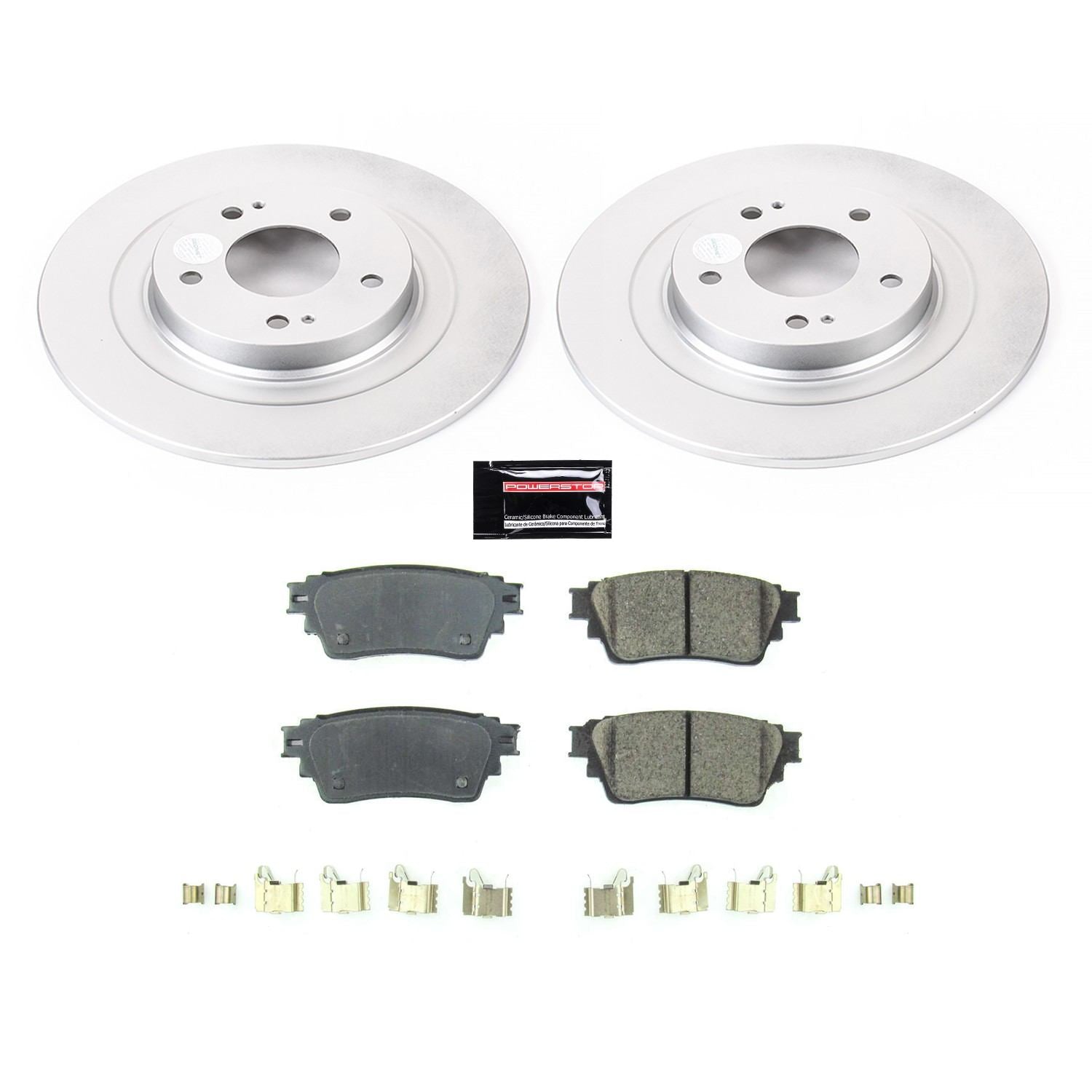 Power Stop 2018 Mitsubishi Eclipse Cross Rear Z17 Evolution Geomet Coated Brake Kit CRK8381