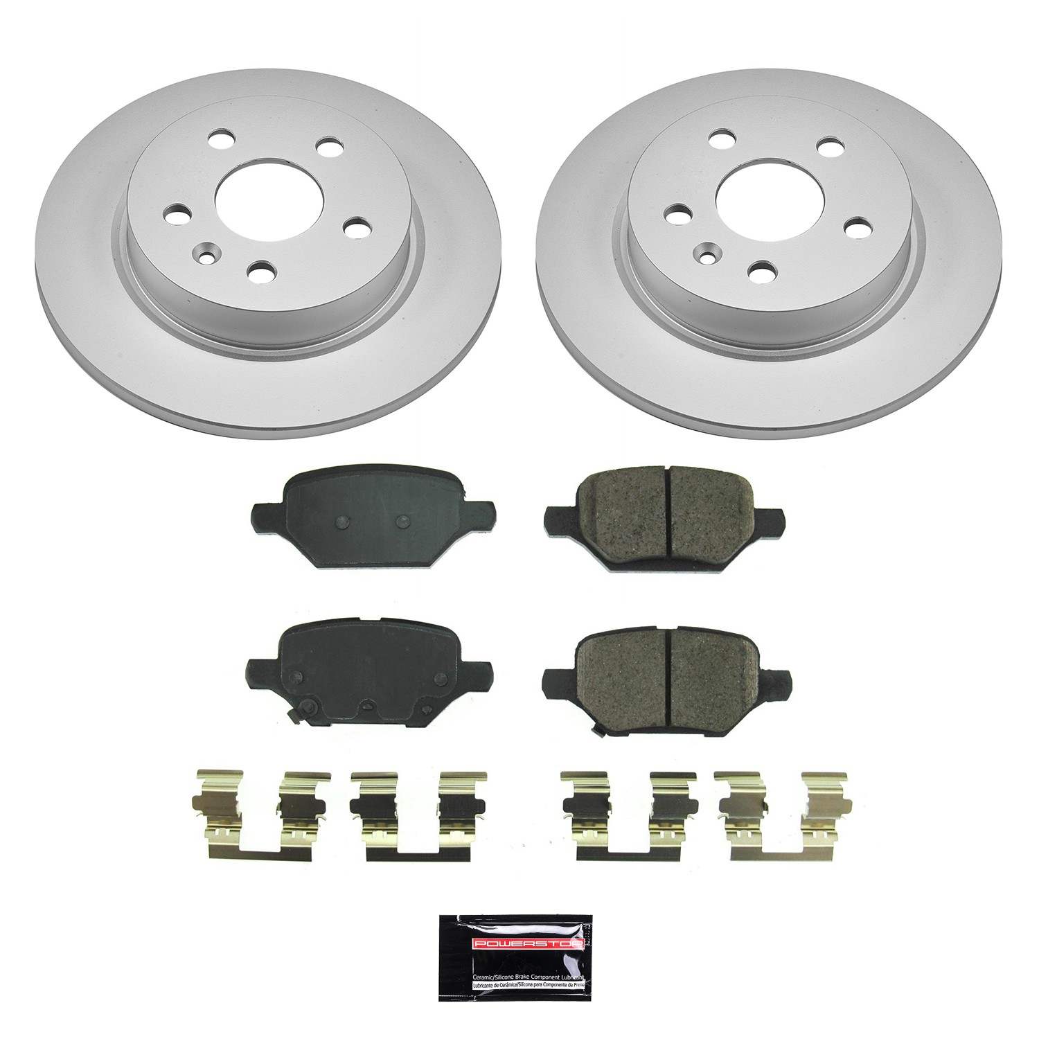 Power Stop 18-20 Buick Encore Rear Z17 Evolution Geomet Coated Brake Kit CRK8488