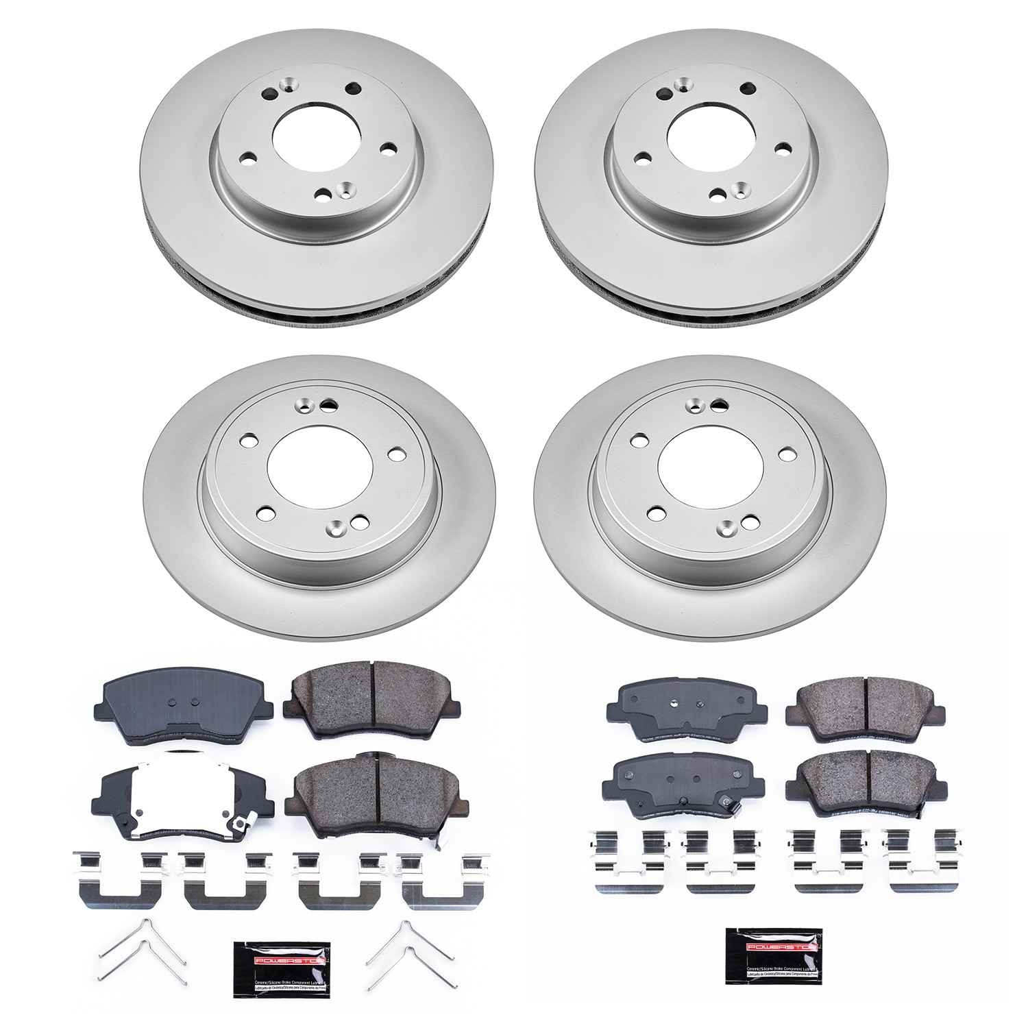 Power Stop 18-20 Hyundai Elantra GT Front & Rear Z17 Evolution Geomet Coated Brake Kit CRK8508