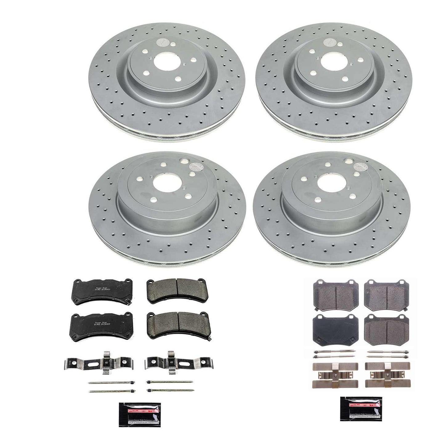 PowerStop Power Stop 18-20 Subaru WRX STI Front & Rear Z17 Coated Brake Kit CRK8522