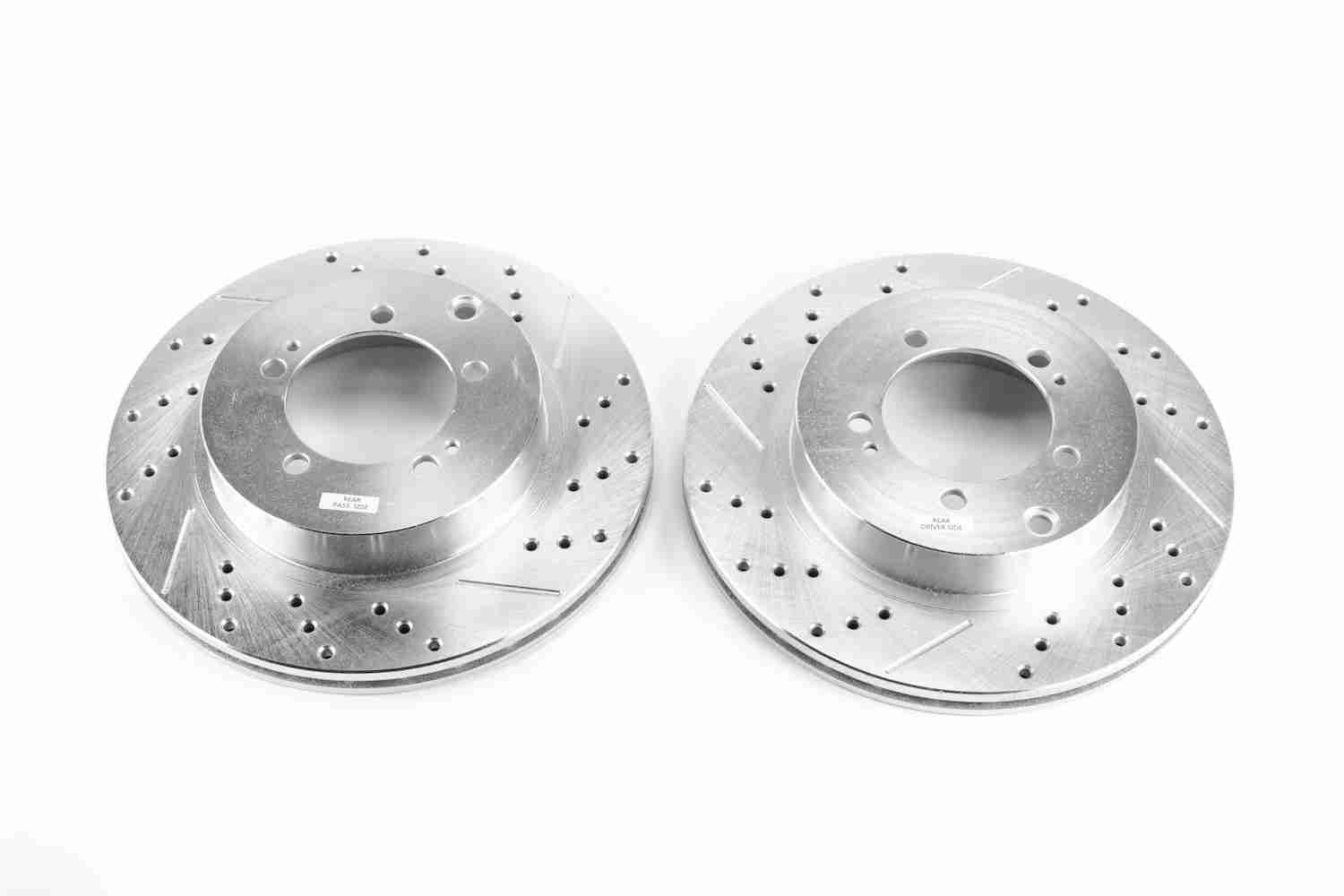 PowerStop Power Stop 03-06 Mitsubishi Lancer Rear Evolution Drilled & Slotted Rotors - Pair JBR1131XPR
