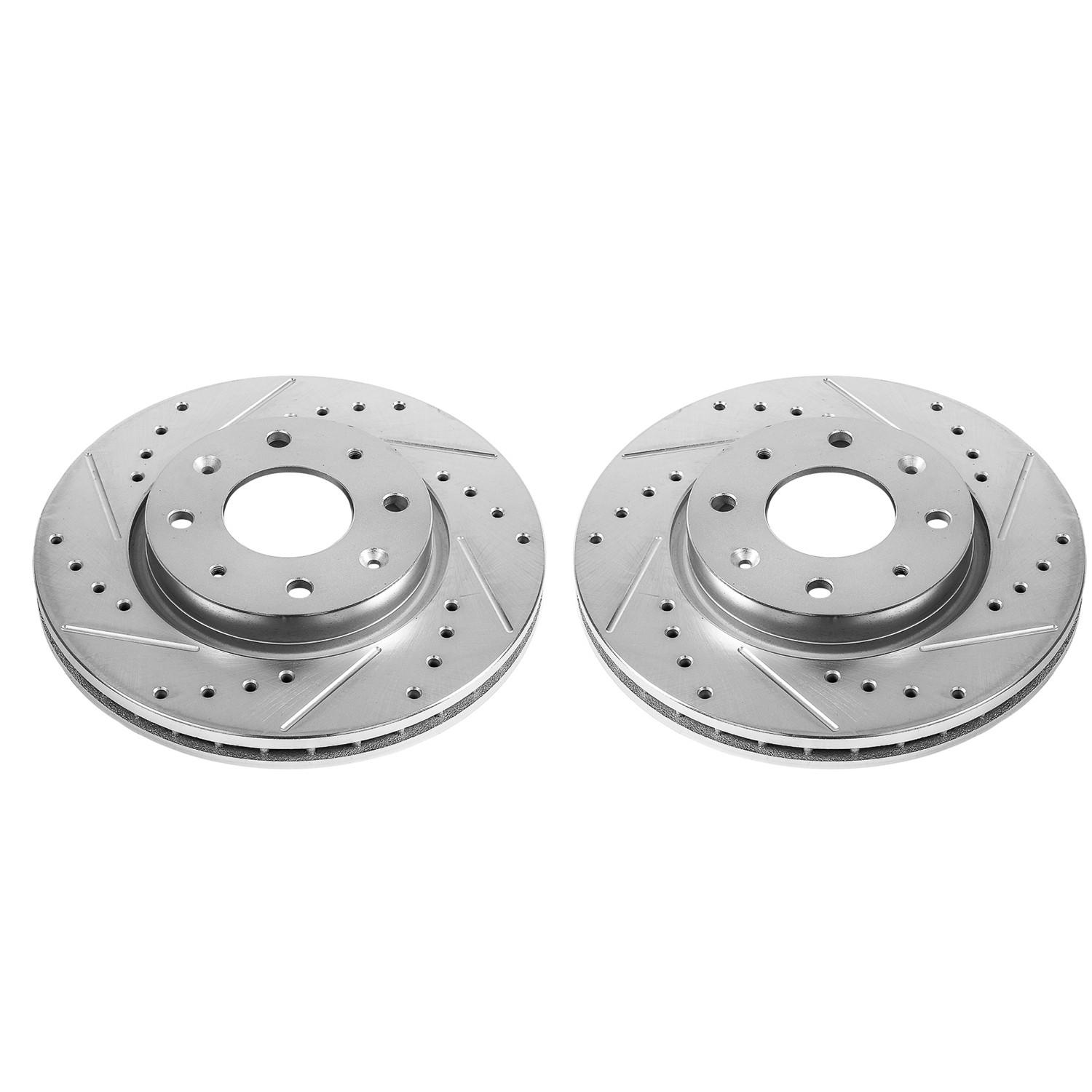 PowerStop Power Stop 04-09 Kia Spectra Front Evolution Drilled & Slotted Rotors - Pair JBR1515XPR
