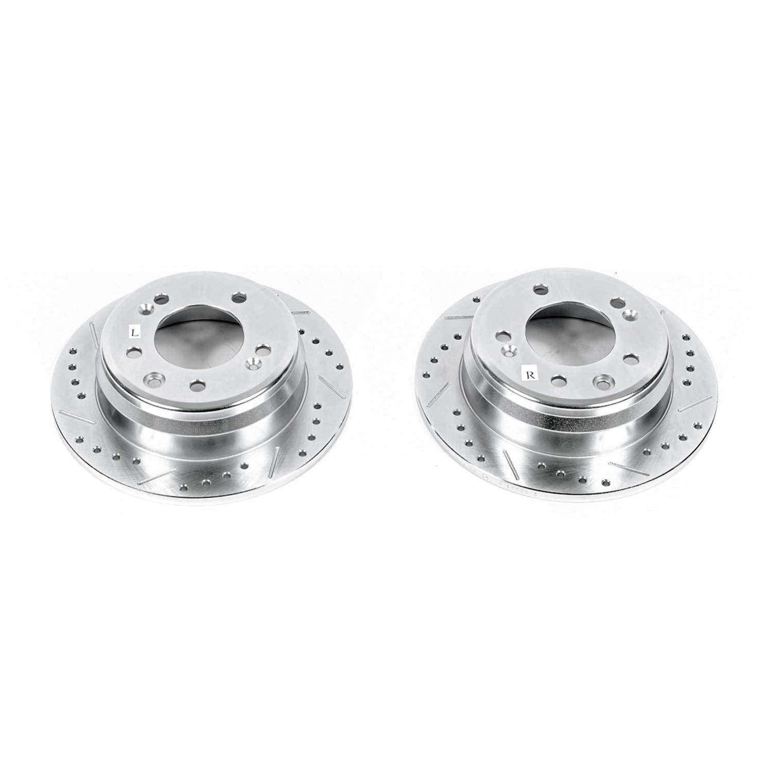PowerStop Power Stop 09-12 Hyundai Elantra Rear Evolution Drilled & Slotted Rotors - Pair JBR1526XPR