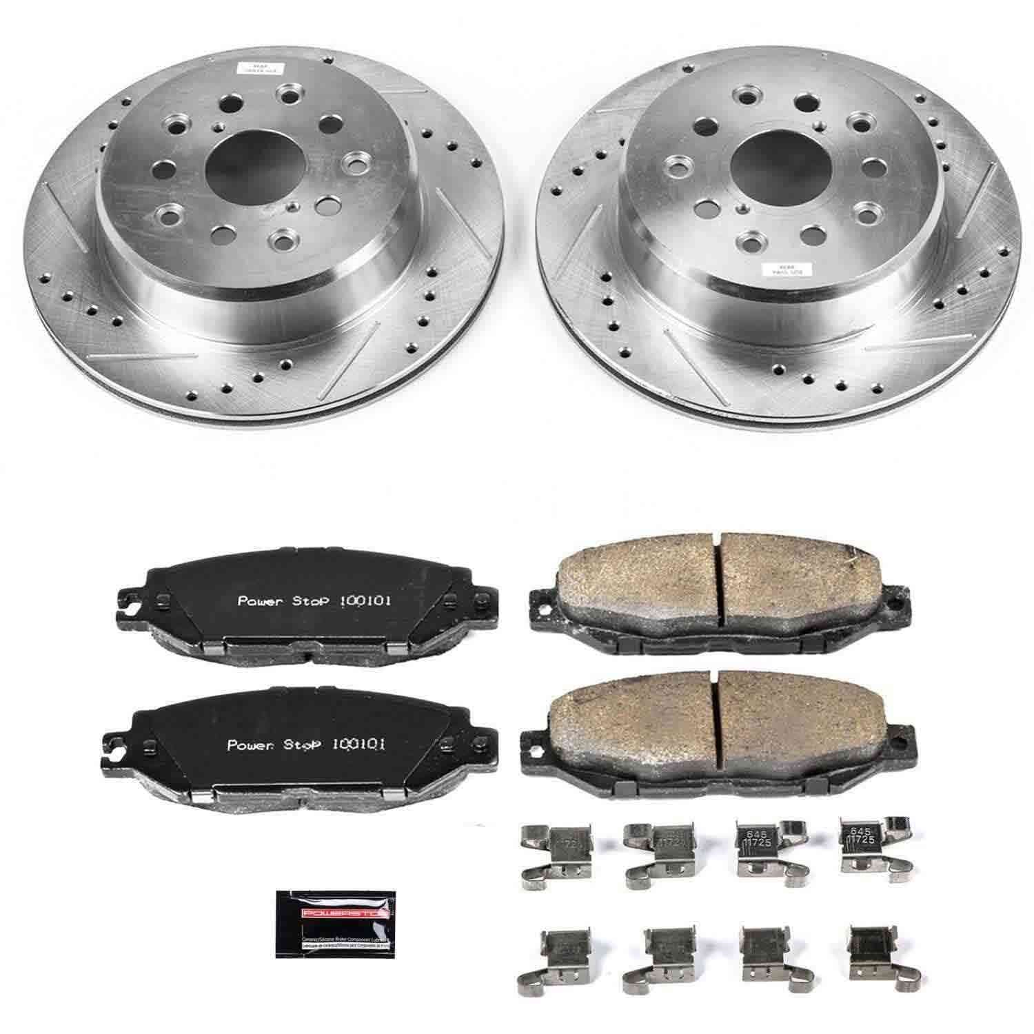 Power Stop 93-94 Lexus LS400 Rear Z23 Evolution Sport Brake Kit K1081