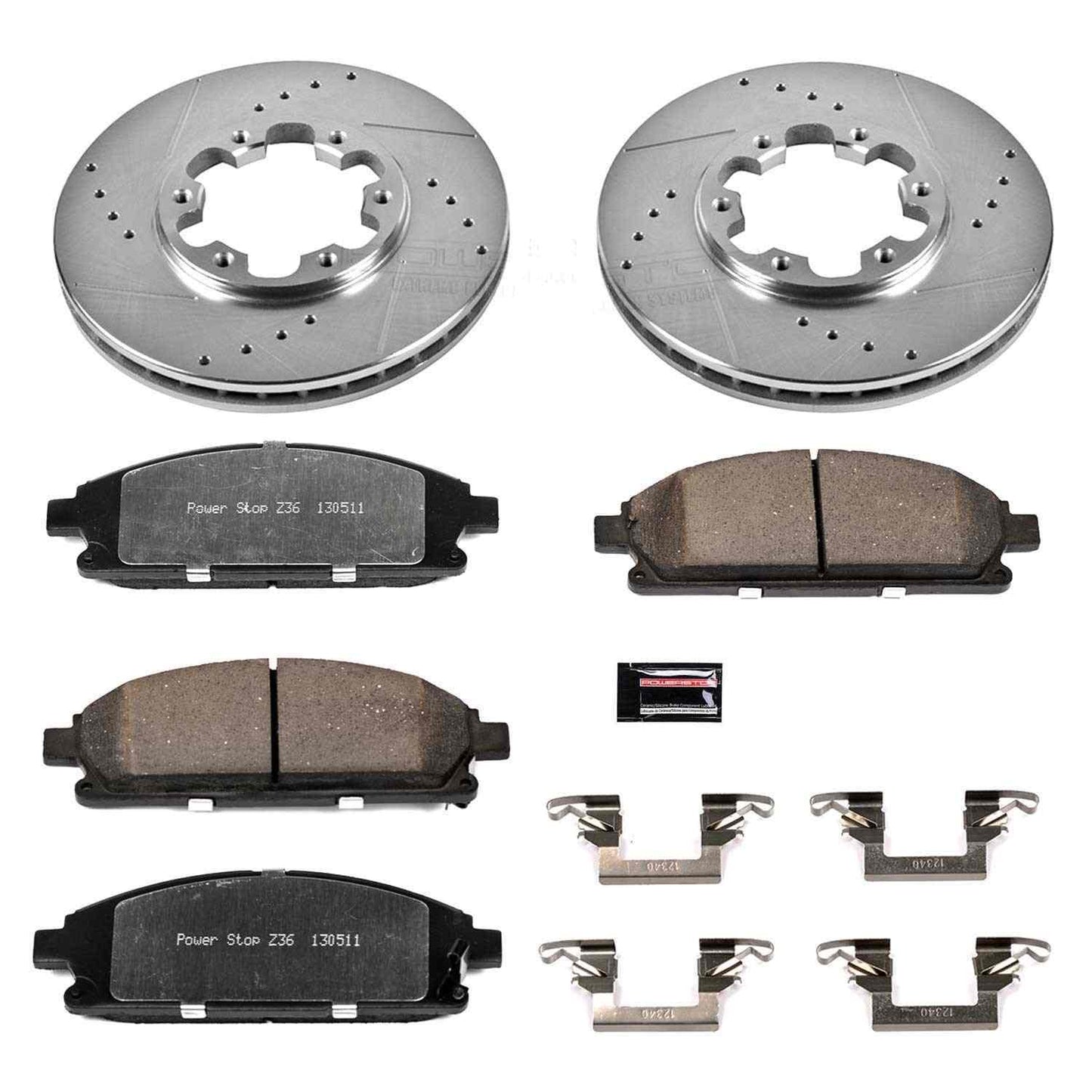 PowerStop Power Stop 96-98 Nissan Pathfinder Front Z36 Truck & Tow Brake Kit K1175-36