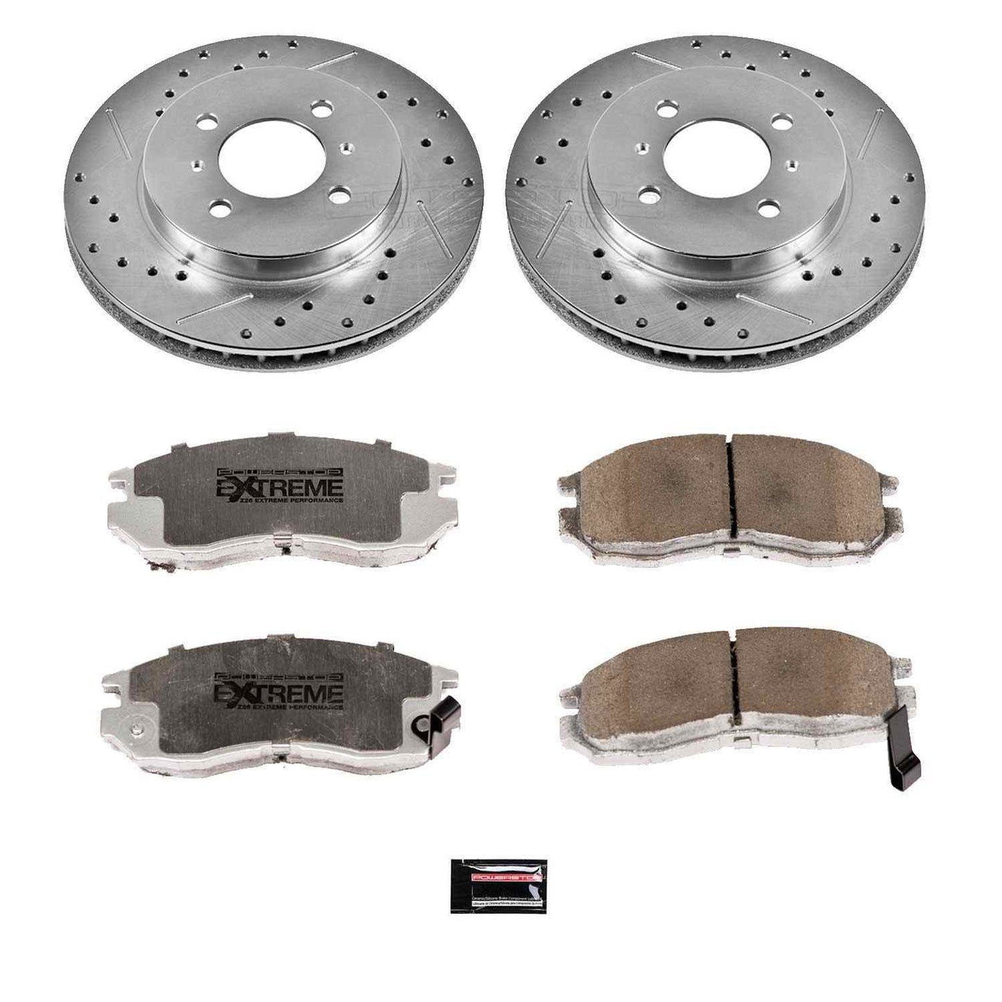 PowerStop Power Stop 98-02 Mitsubishi Mirage Front Z26 Street Warrior Brake Kit K1214-26