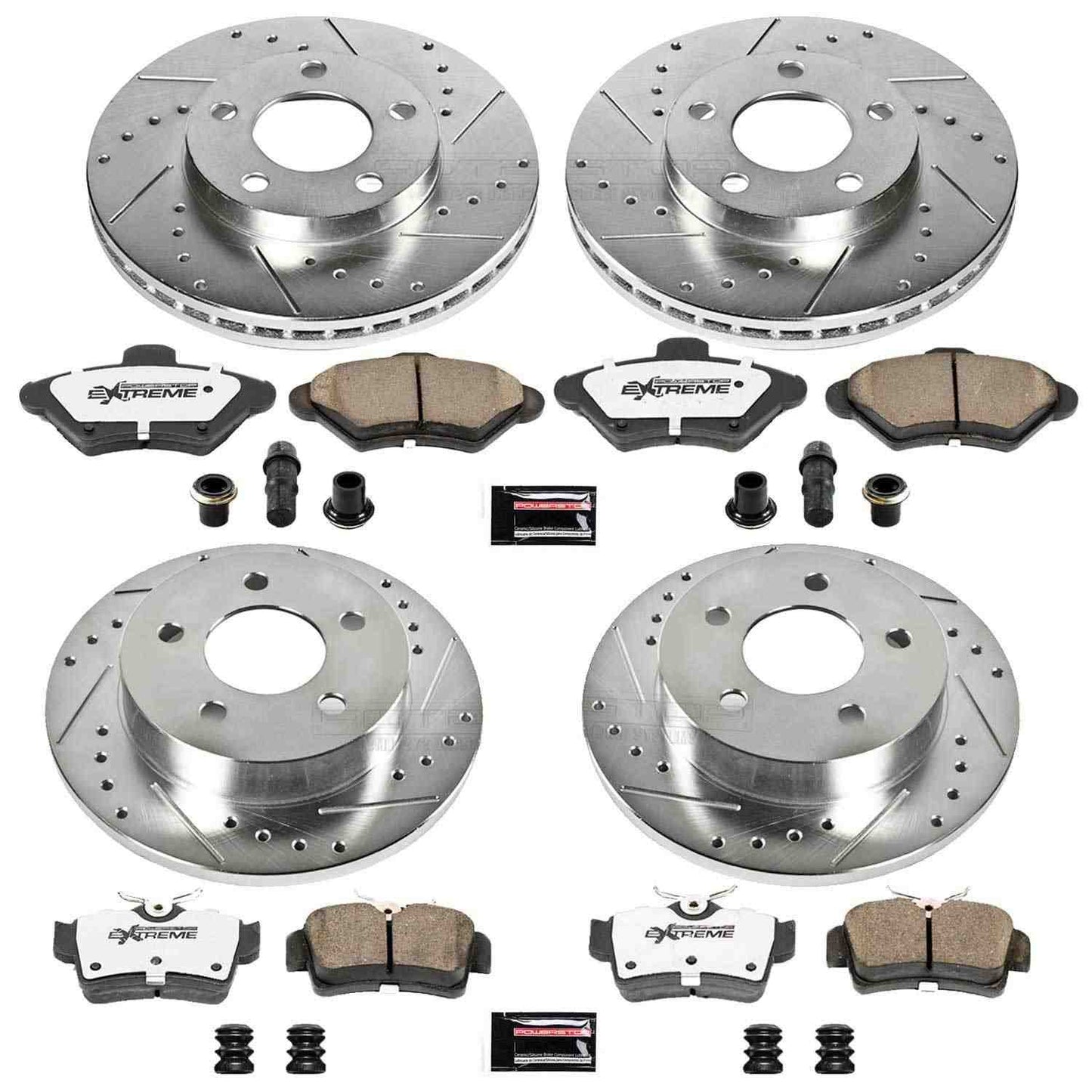 PowerStop Power Stop 94-98 Ford Mustang Front & Rear Z26 Street Warrior Brake Kit K1300-26