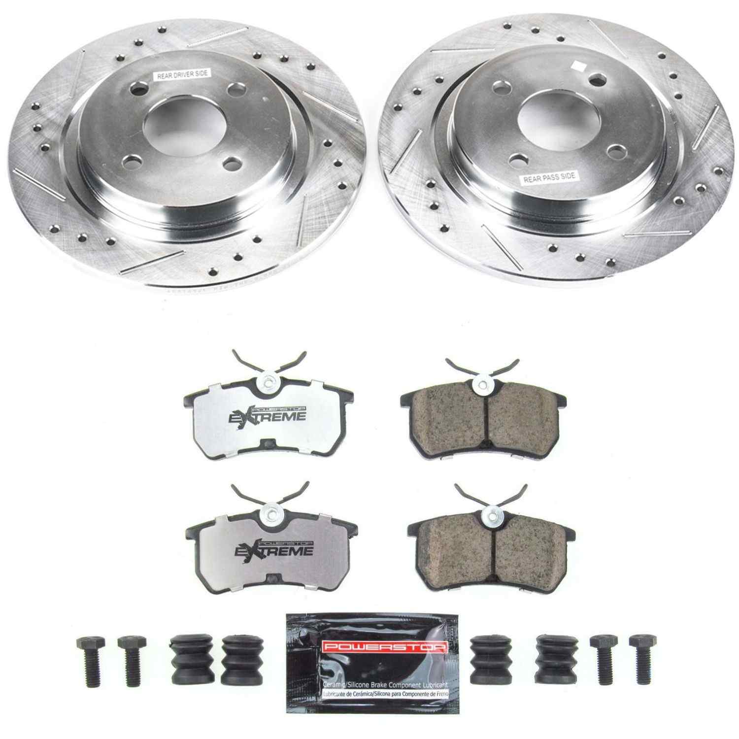 Power Stop 02-04 Ford Focus Rear Z26 Street Warrior Brake Kit K1376-26