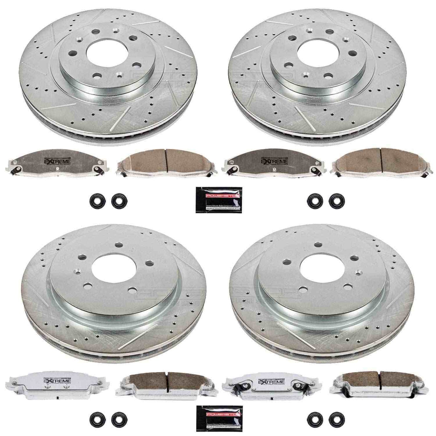 PowerStop Power Stop 03-07 Cadillac CTS Front & Rear Z26 Street Warrior Brake Kit K1420-26