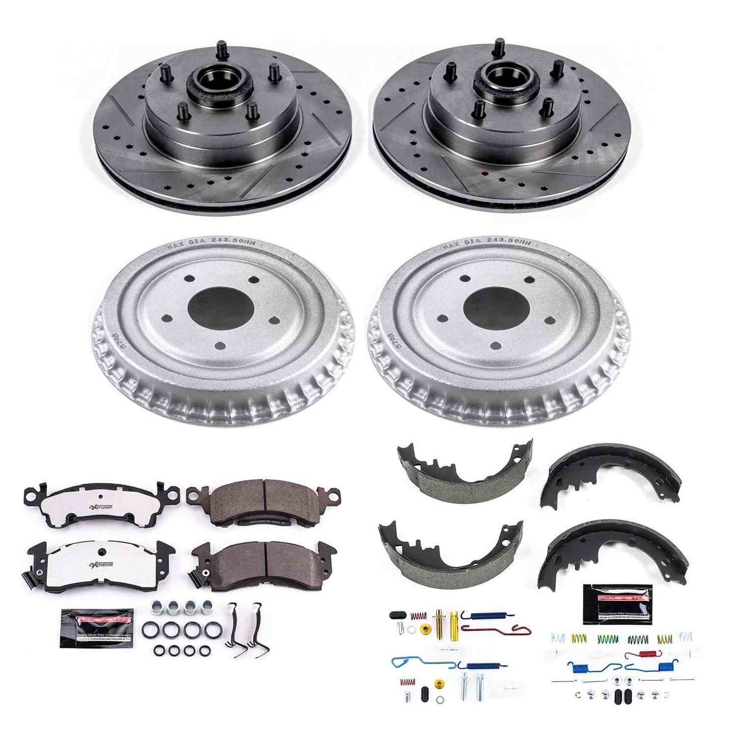 PowerStop Power Stop 73-74 Buick Apollo Front & Rear Z26 Street Warrior Brake Kit K15022DK-26