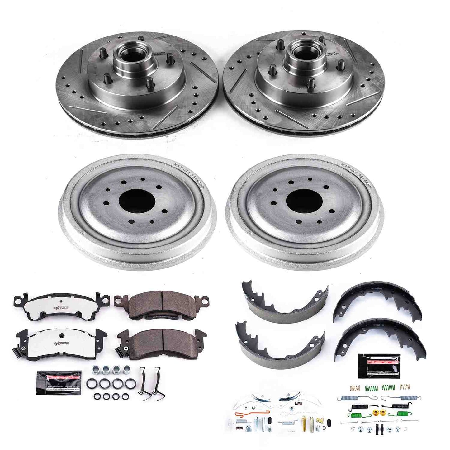PowerStop Power Stop 1971 Chevrolet G10 Van Front & Rear Z26 Street Warrior Brake Kit K15028DK-26