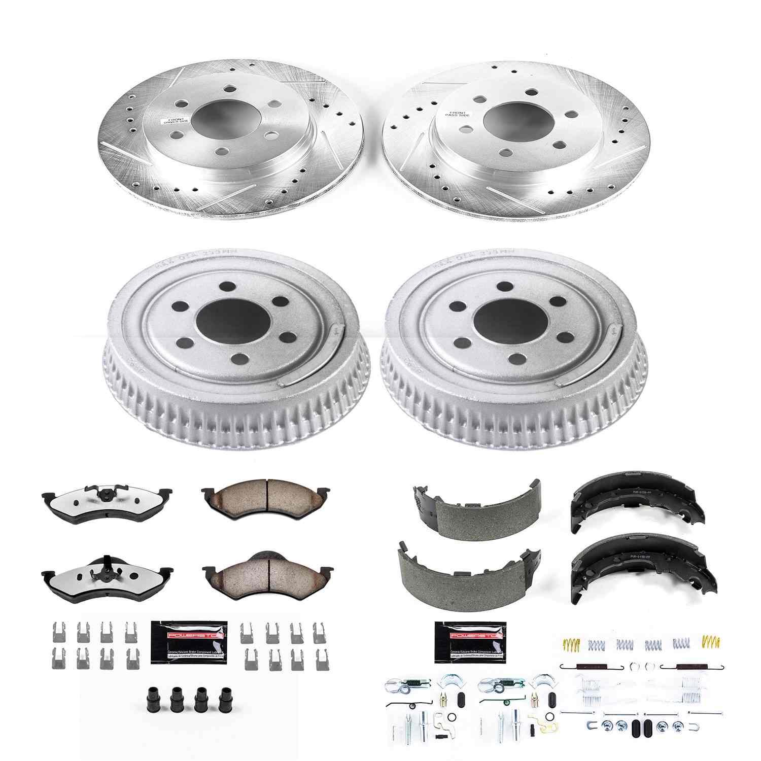 PowerStop Power Stop 00-02 Dodge Dakota Front & Rear Z36 Truck & Tow Brake Kit K15072DK-36
