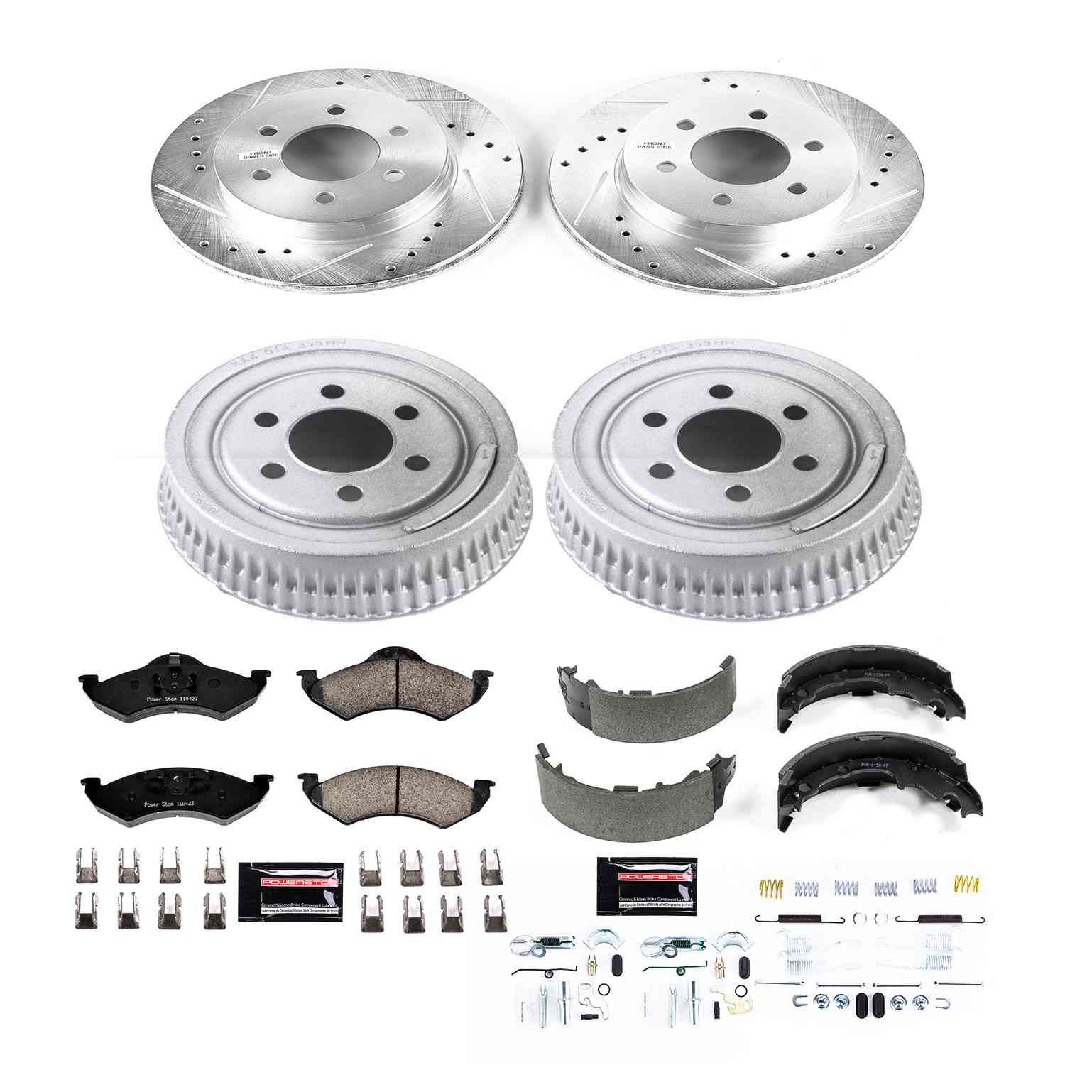 PowerStop Power Stop 00-02 Dodge Dakota Front & Rear Z23 Evolution Sport Brake Kit K15072DK