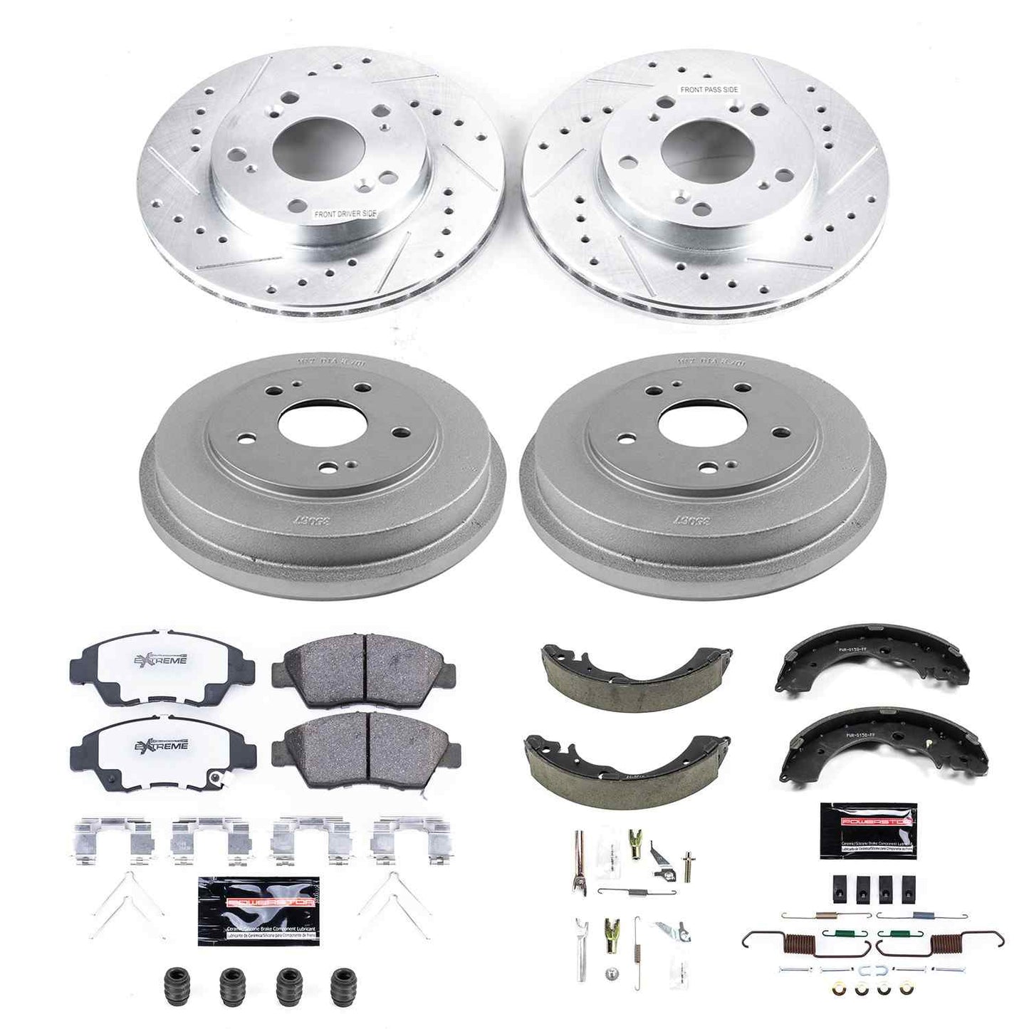 PowerStop Power Stop 06-08 Honda Civic Front & Rear Z26 Street Warrior Brake Kit K15110DK-26