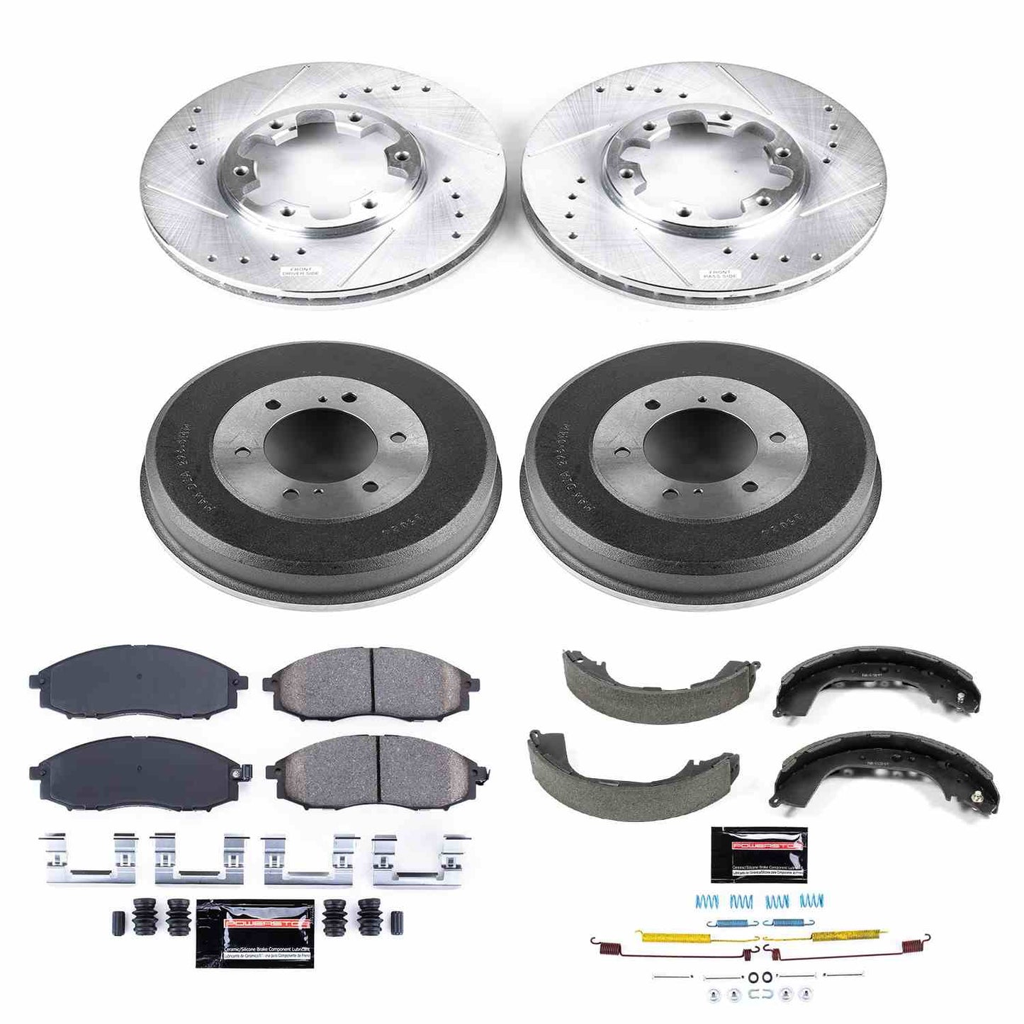 PowerStop Power Stop 00-04 Nissan Xterra Front & Rear Z23 Evolution Sport Brake Kit K15118DK