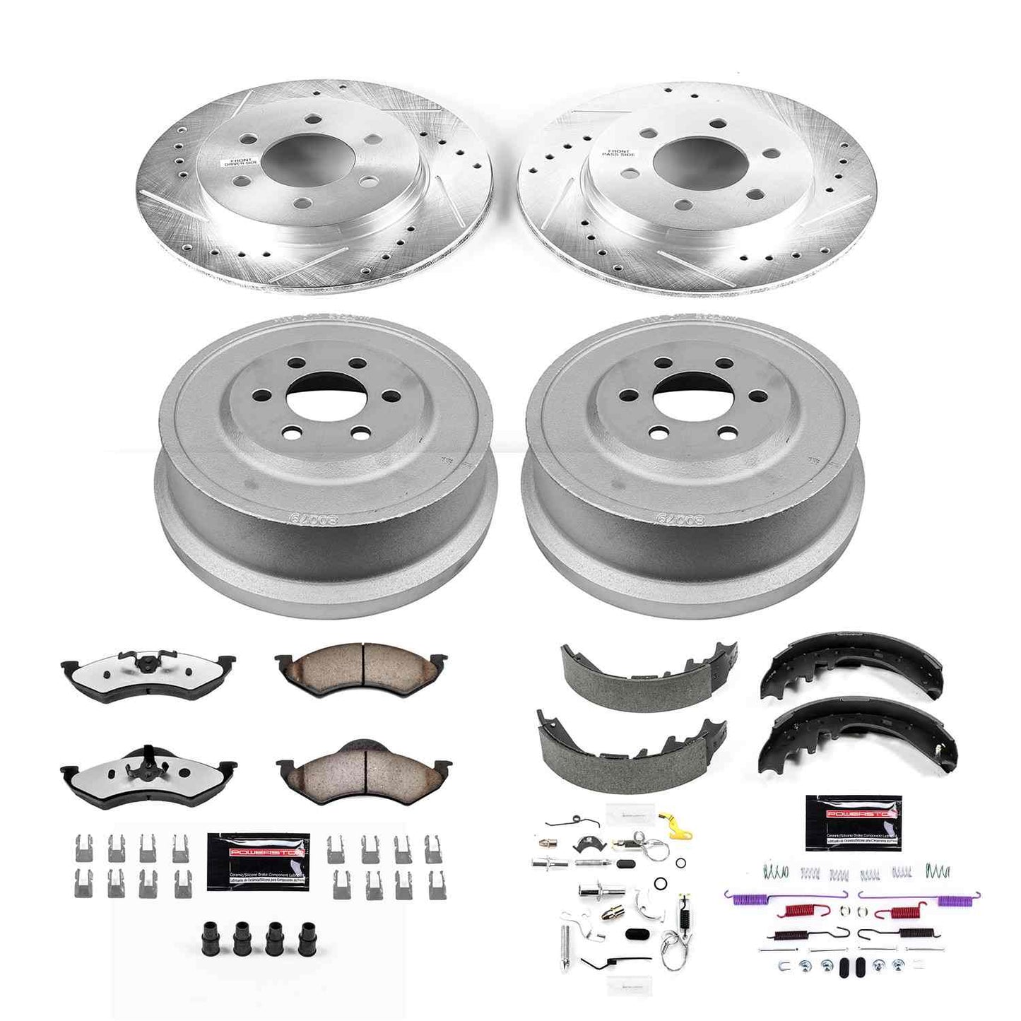 PowerStop Power Stop 01-02 Dodge Durango Front & Rear Z36 Truck & Tow Brake Kit K15164DK-36